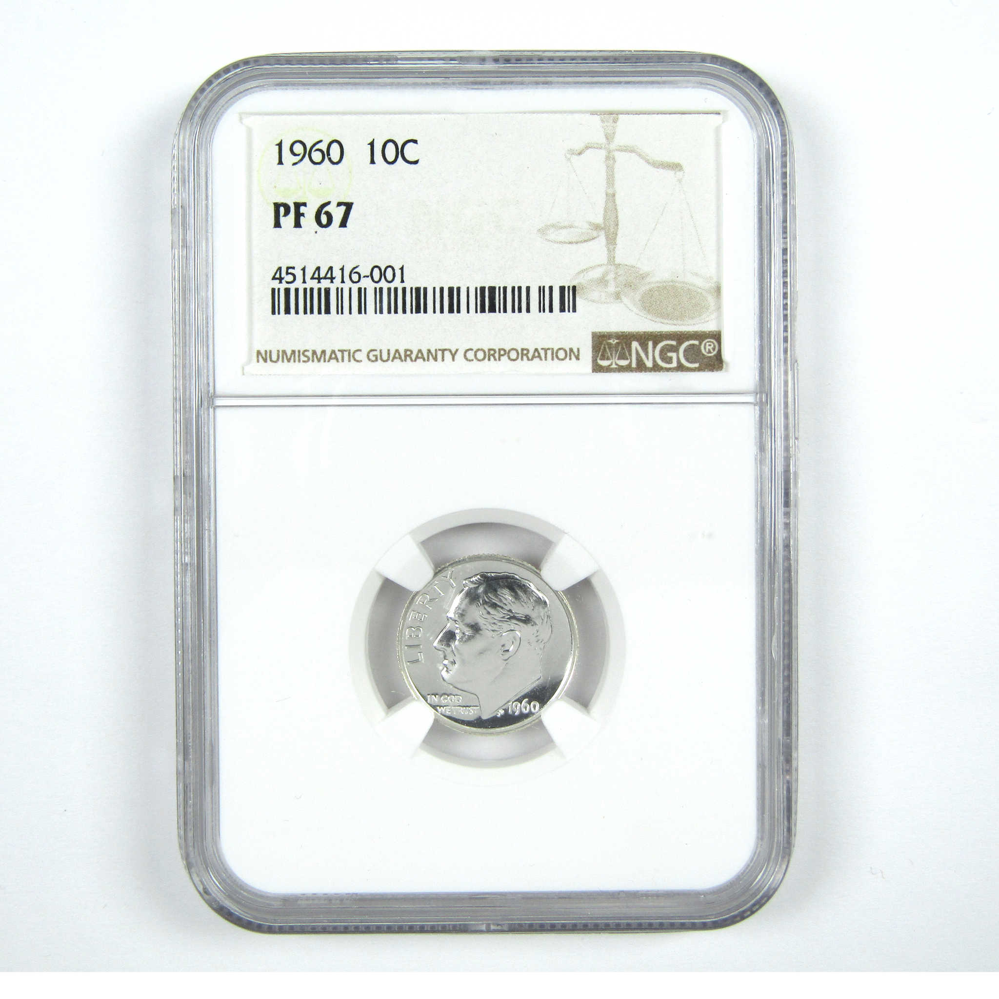 1960 Roosevelt Dime PF 67 NGC Silver 10c Proof Coin SKU:CPC6123