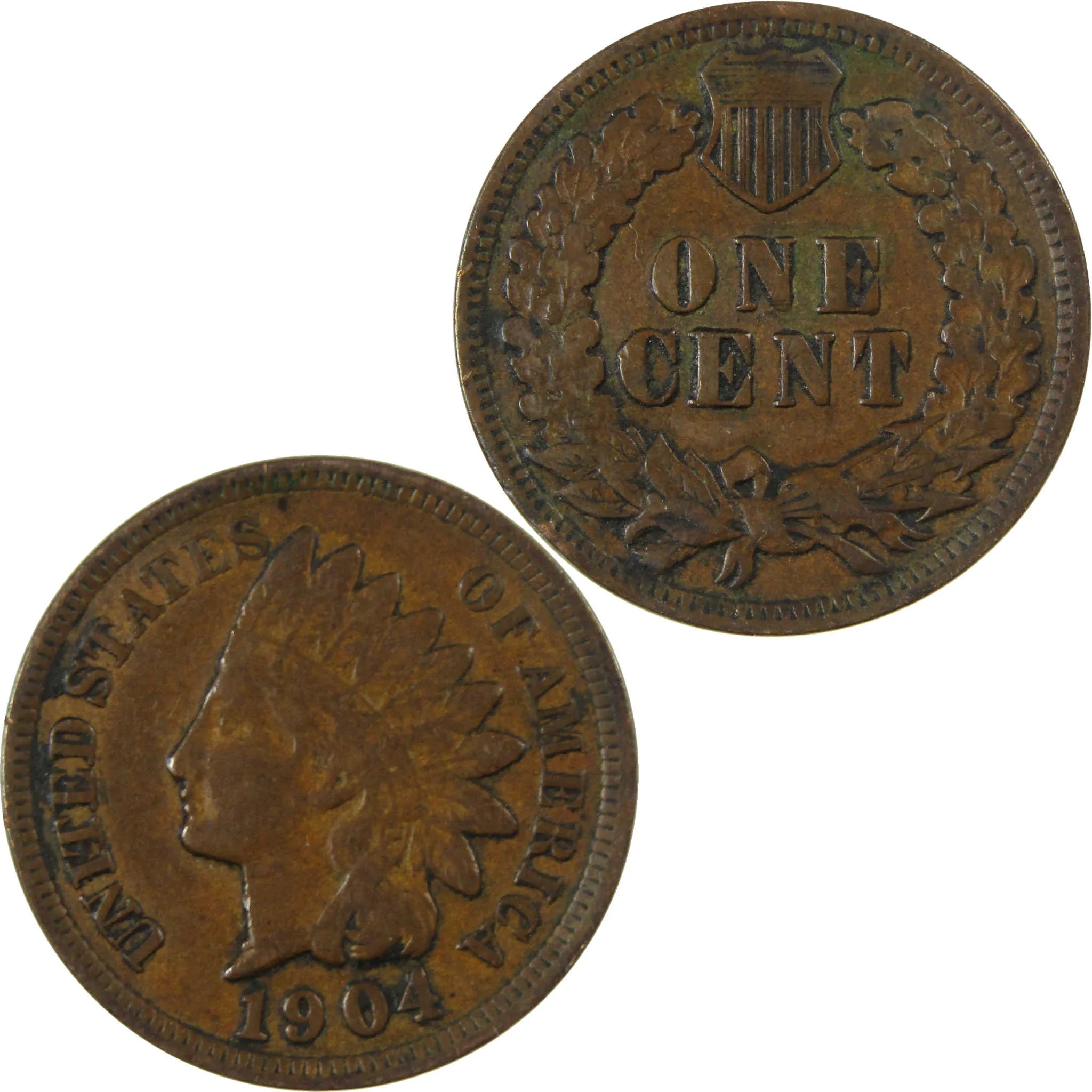 1904 Indian Head Cent XF EF Extremely Fine Penny 1c Coin SKU:I26955