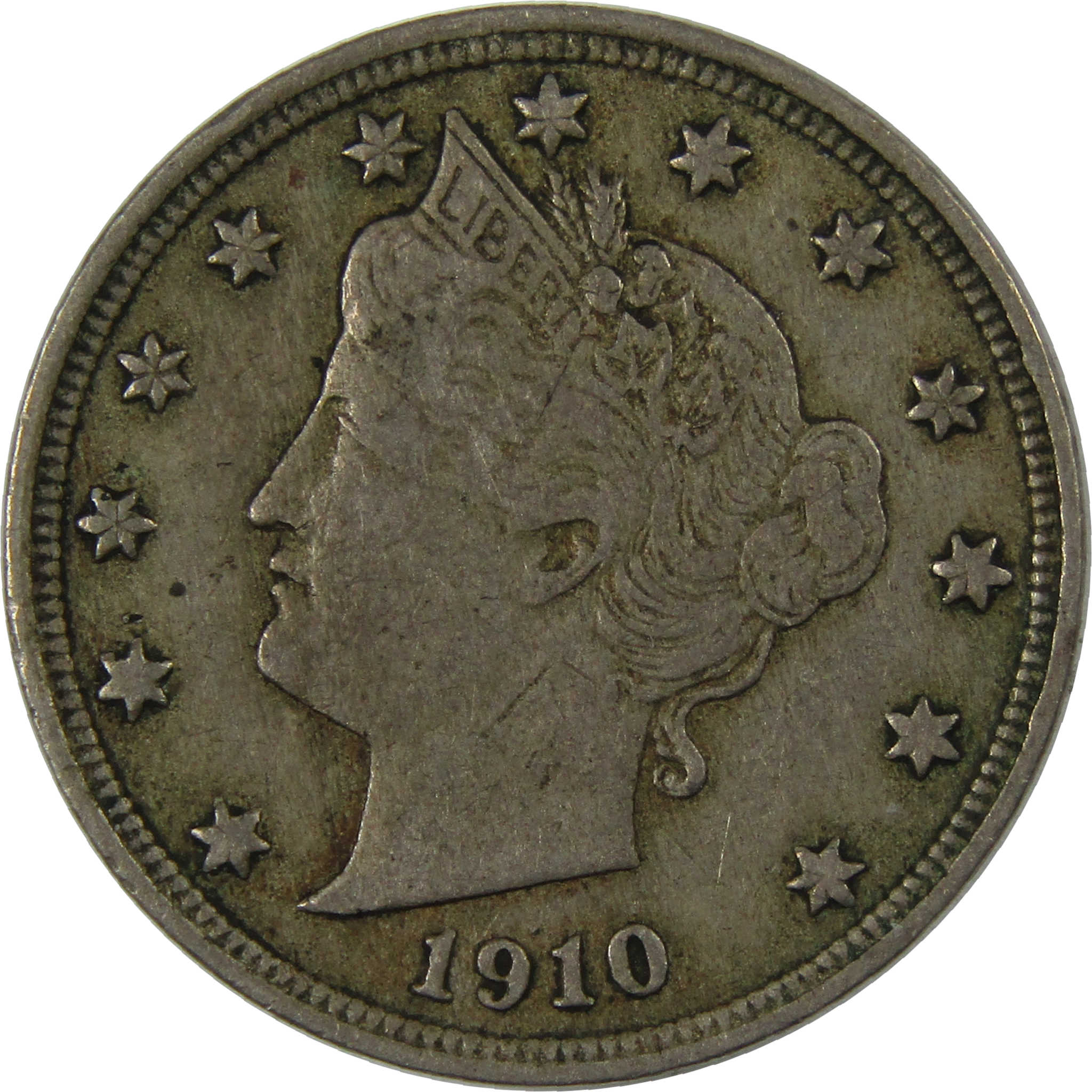 1910 Liberty Head V Nickel XF EF Extremely Fine 5c Coin SKU:I23466