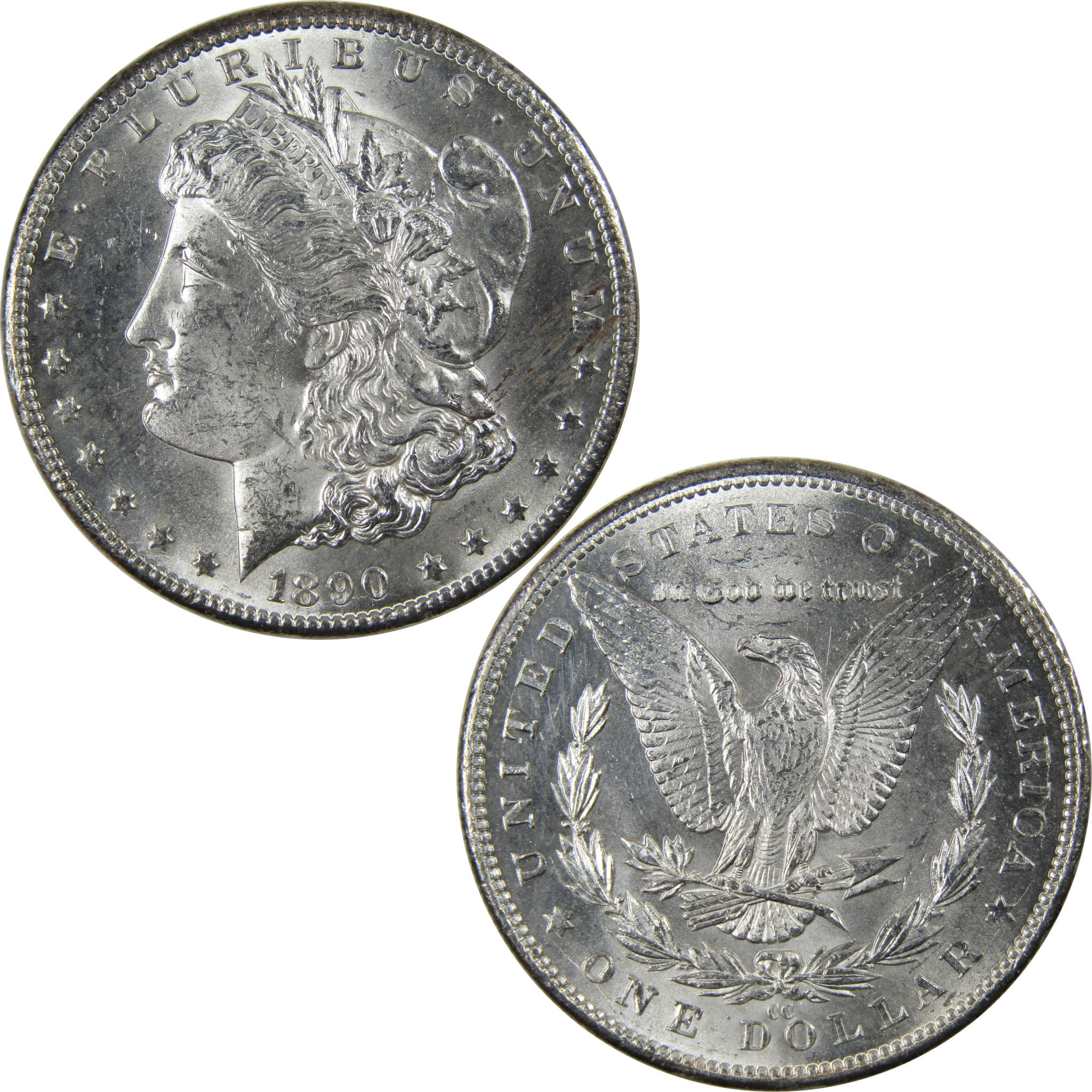 1890 CC Morgan Dollar Uncirculated Mint State Silver SKU:I23912 - Morgan coin - Morgan silver dollar - Morgan silver dollar for sale - Profile Coins & Collectibles