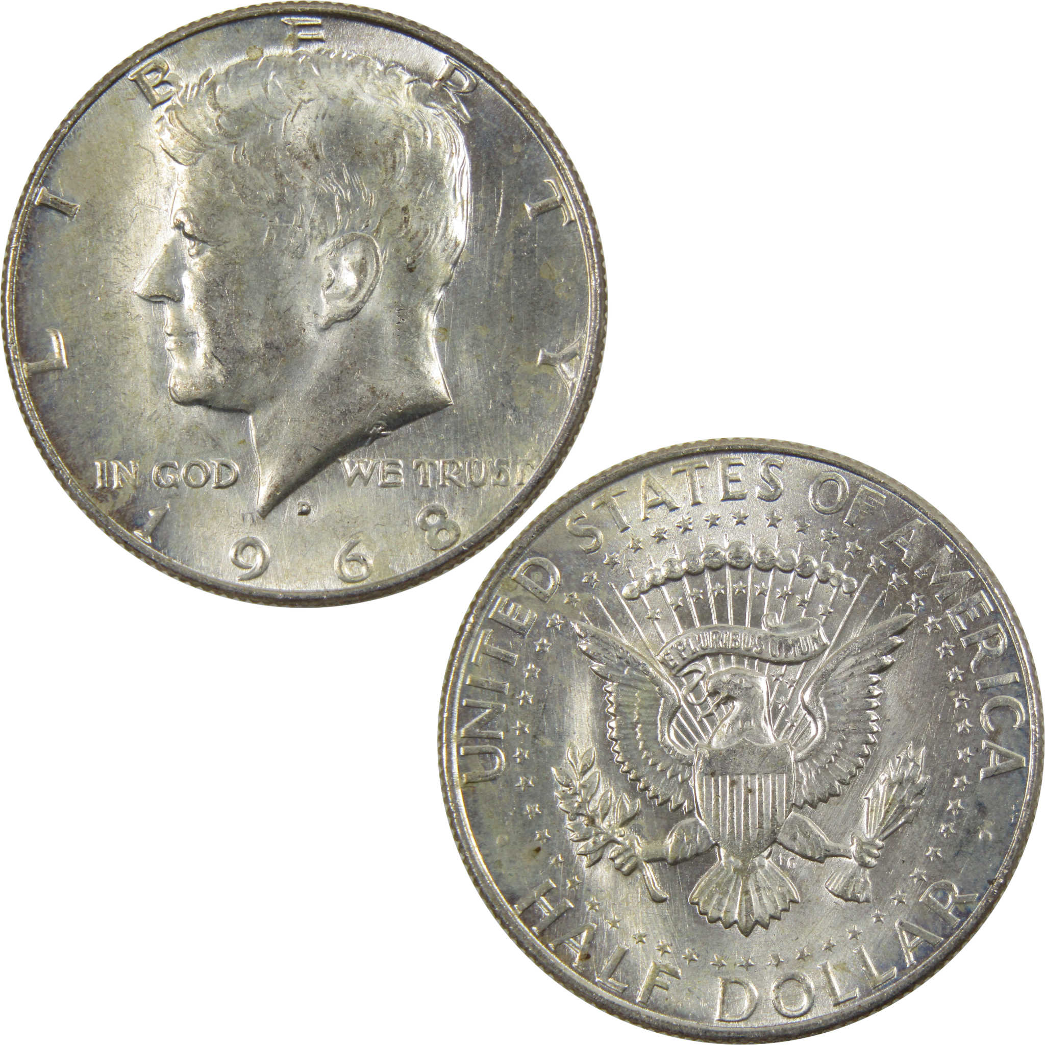 1968 D Kennedy Half Dollar AG About Good 40% Silver Clad 50c Coin