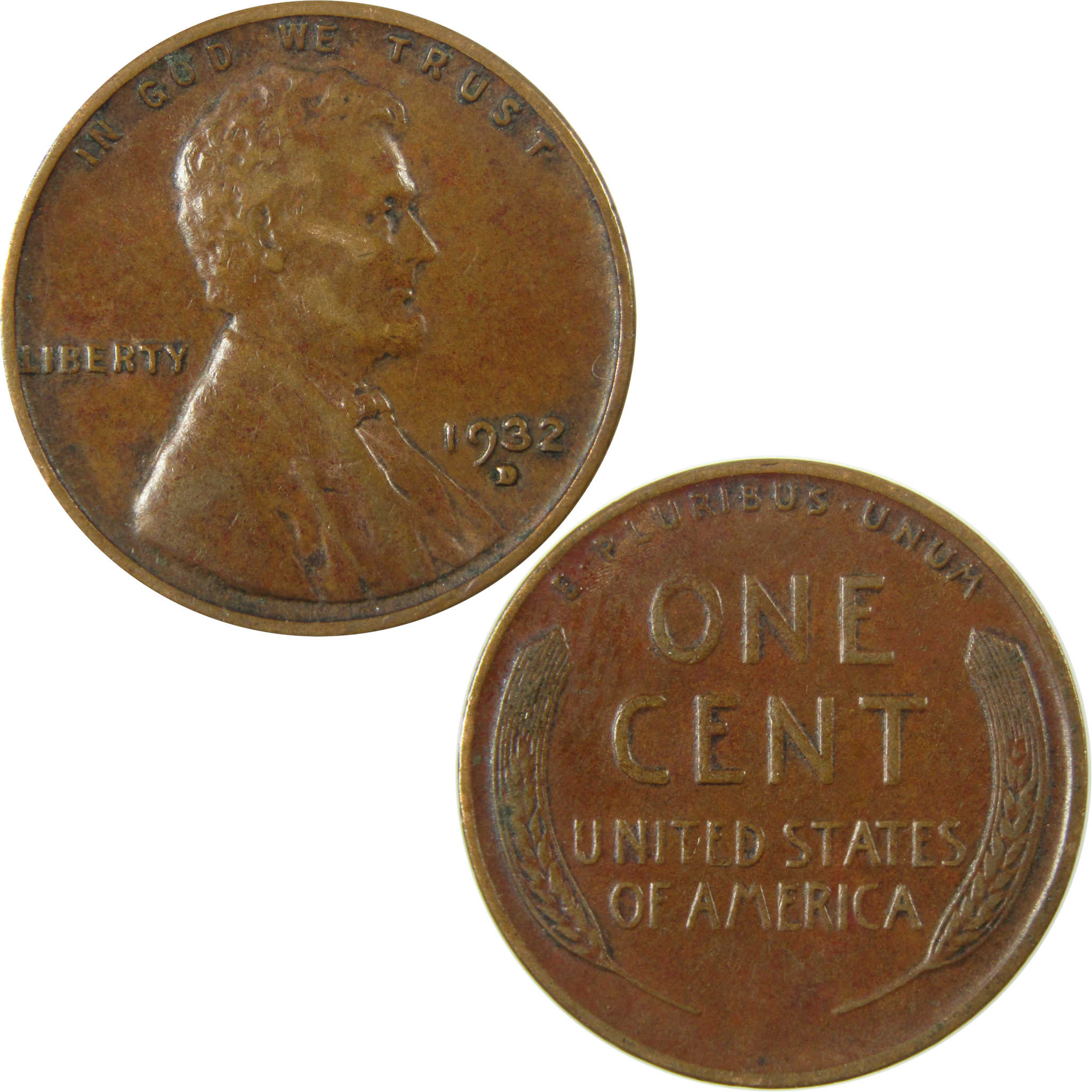 1932 D Lincoln Wheat Cent VF Very Fine Penny 1c Coin SKU:I26690