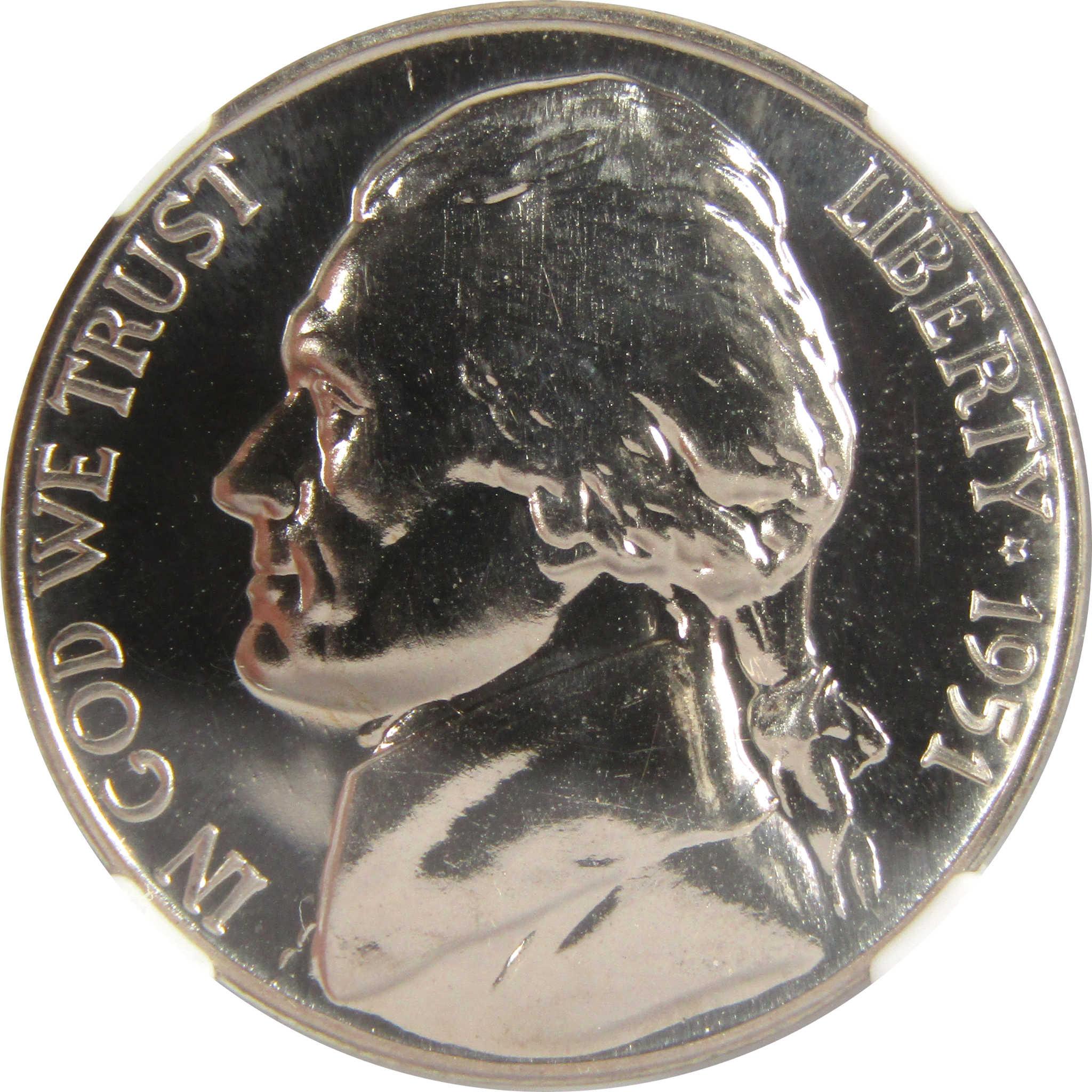 1951 Jefferson Nickel PF 68 NGC Proof 5c Coin Collectible SKU:I27334