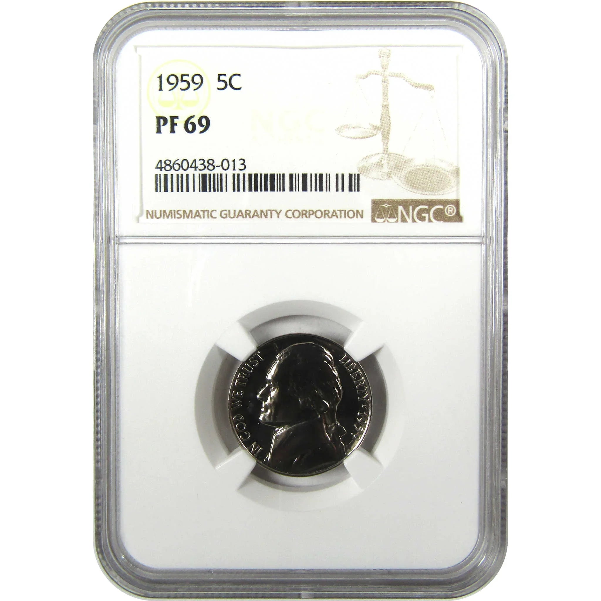 1959 Jefferson Nickel PF 69 NGC Proof 5c Coin Collectible SKU:I27323