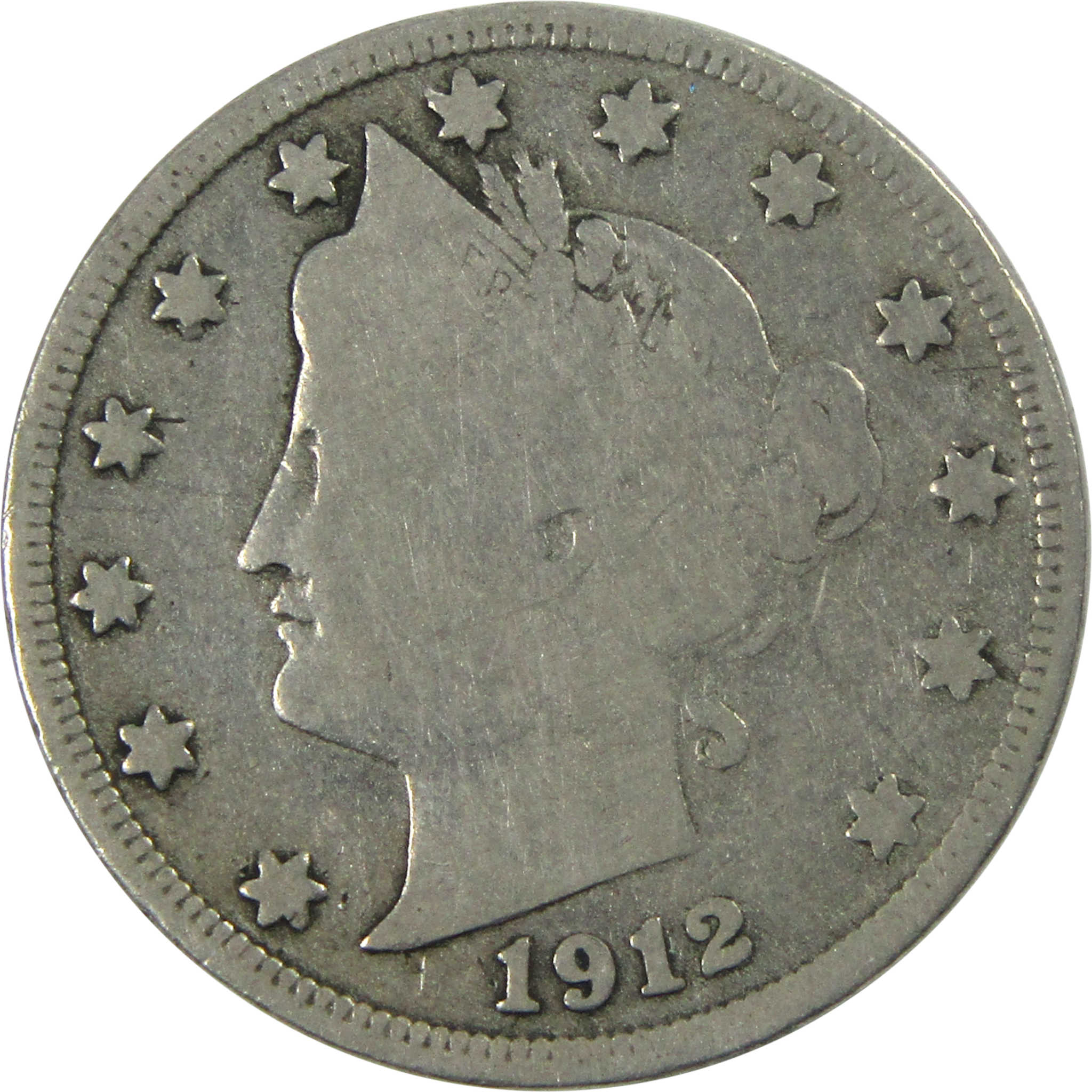 1912 S Liberty Head V Nickel G Good 5c Coin SKU:I13834