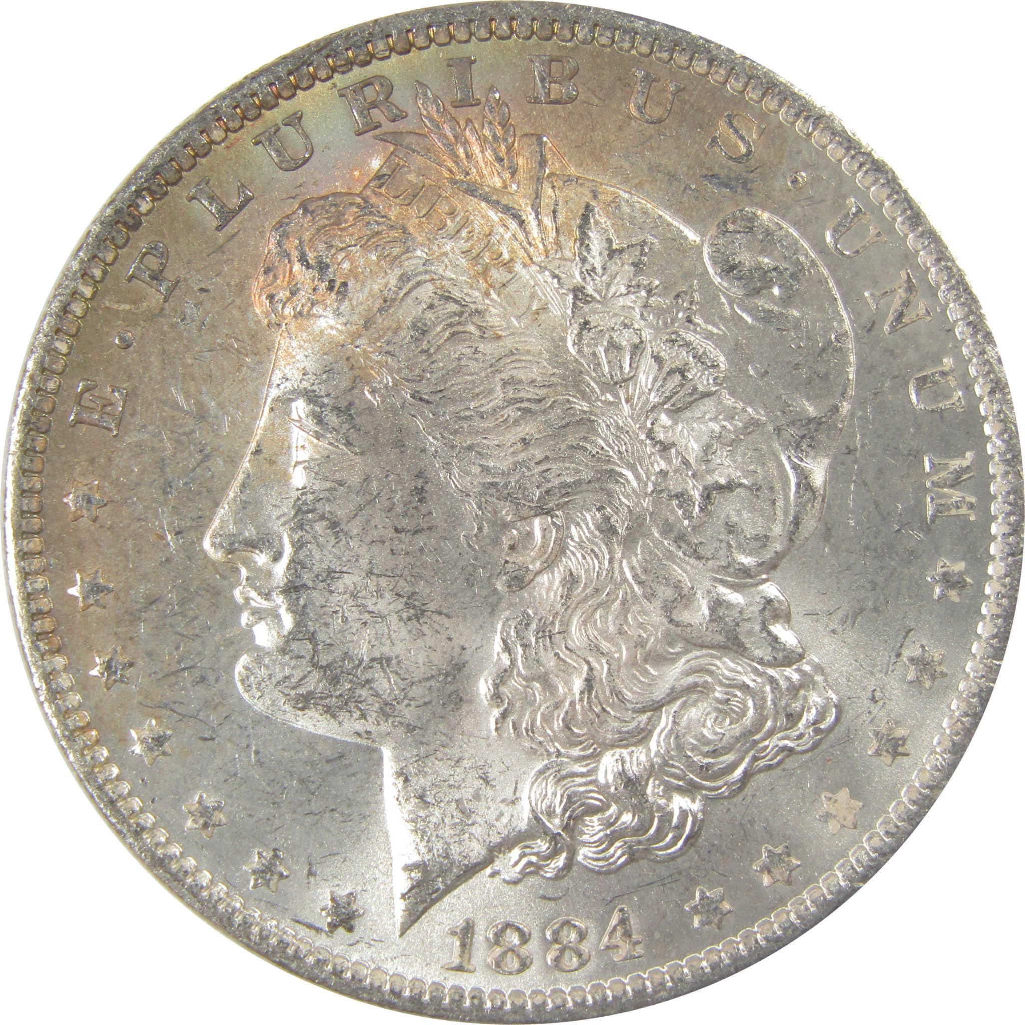 1884 O Morgan Silver Dollar BU Choice Uncirculated Toned SKU:I24181