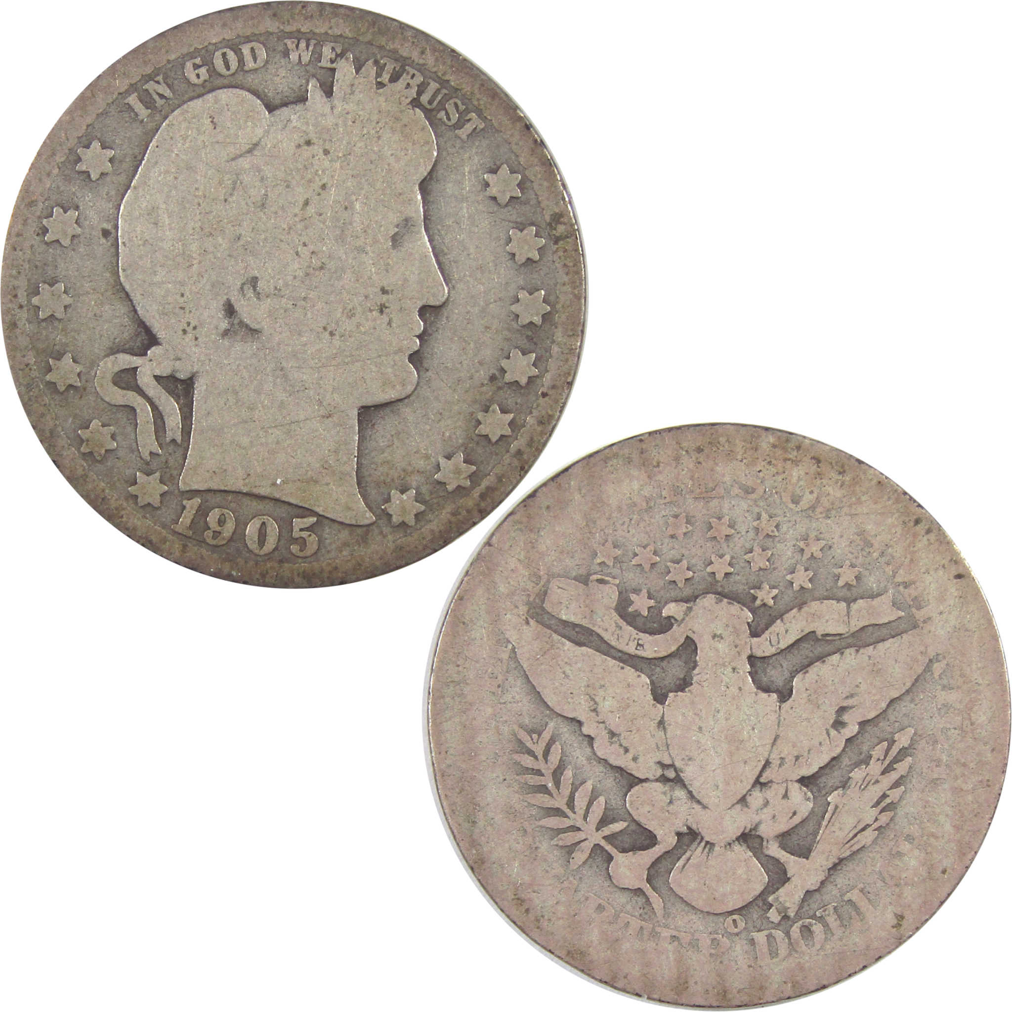 1905 O Barber Quarter AG About Good Silver 25c Coin SKU:I18134