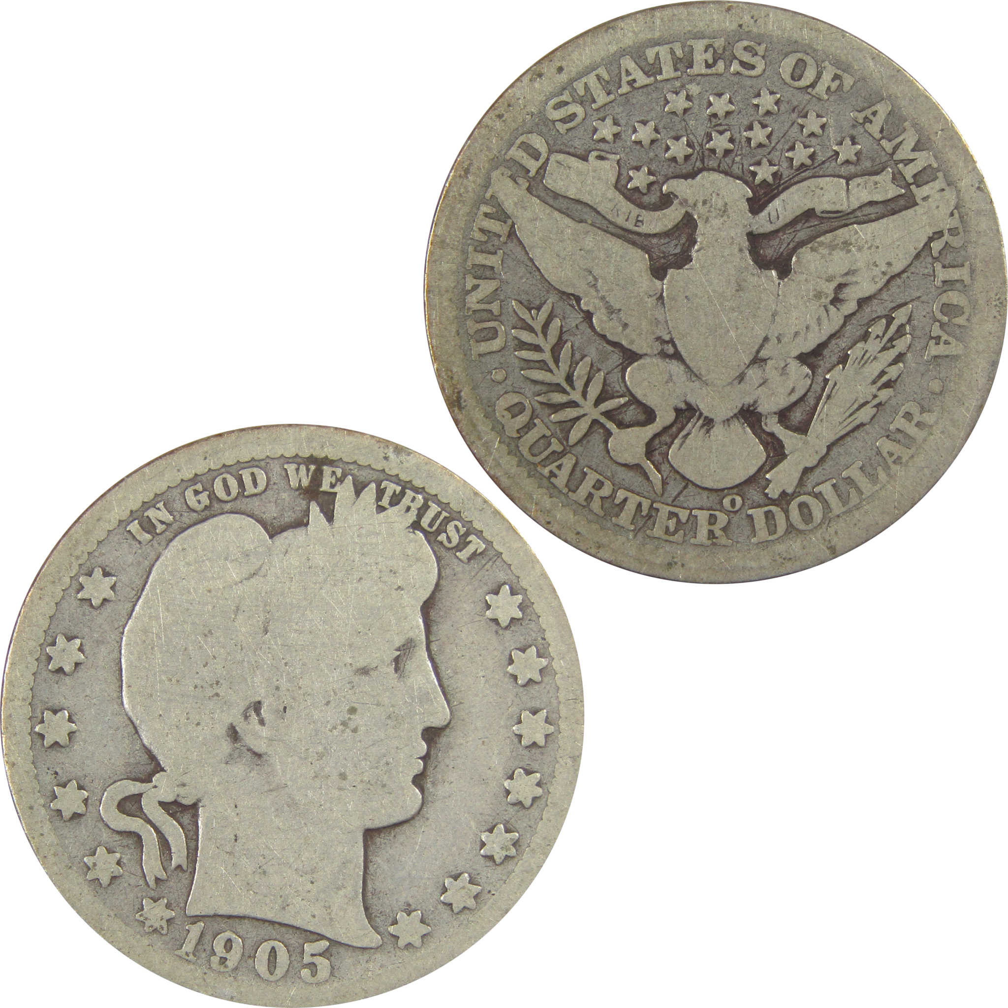 1905 O Barber Quarter G Good Silver 25c Coin SKU:I21820