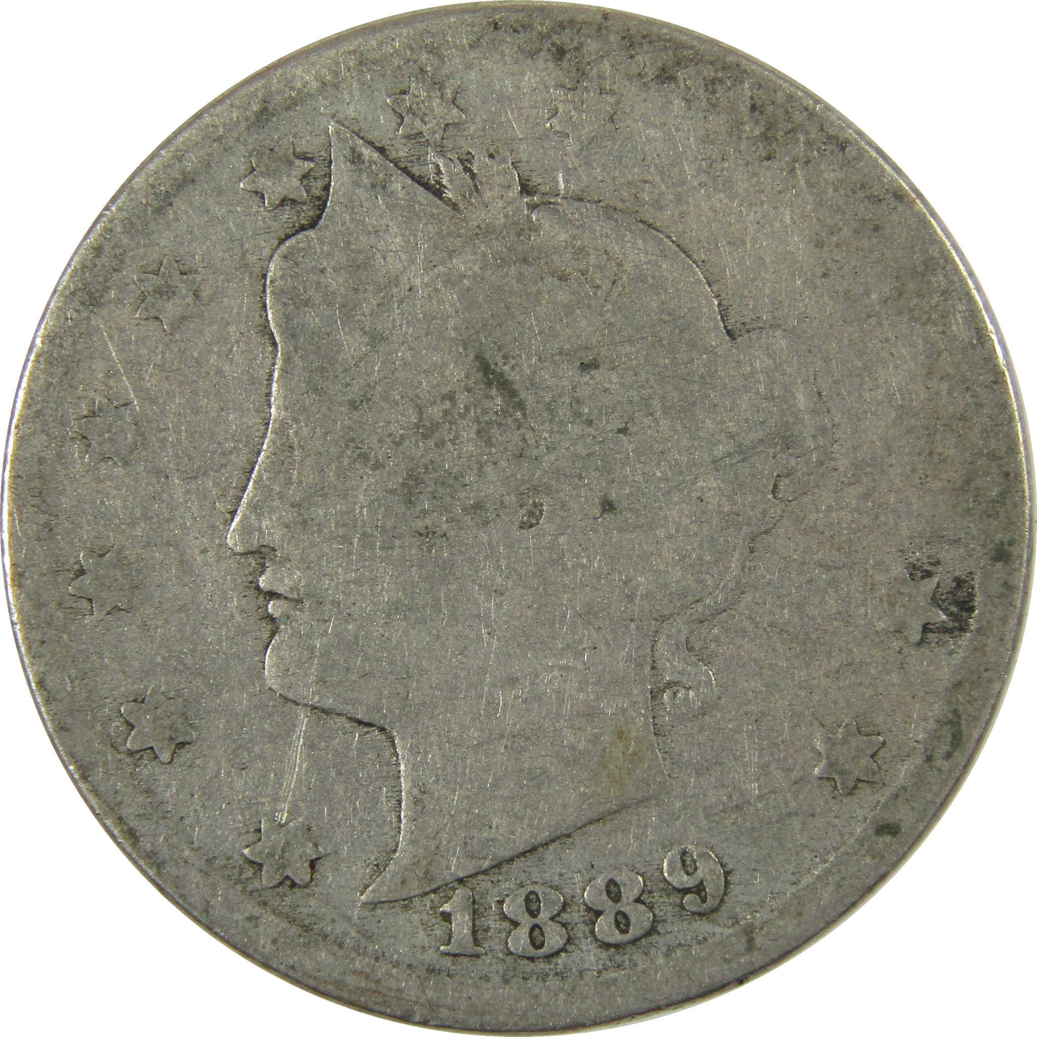 1889 Liberty Head V Nickel AG About Good 5c Coin SKU:I27226