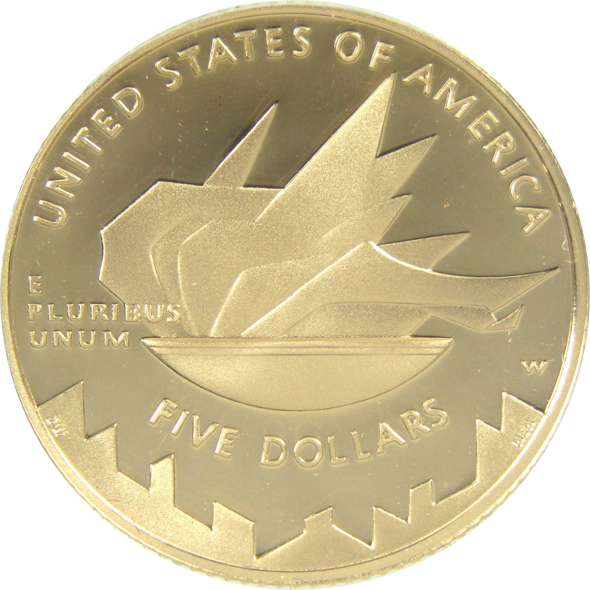 2002 W Salt Lake City Olympic Games Commemorative Gold Proof $5 Coin