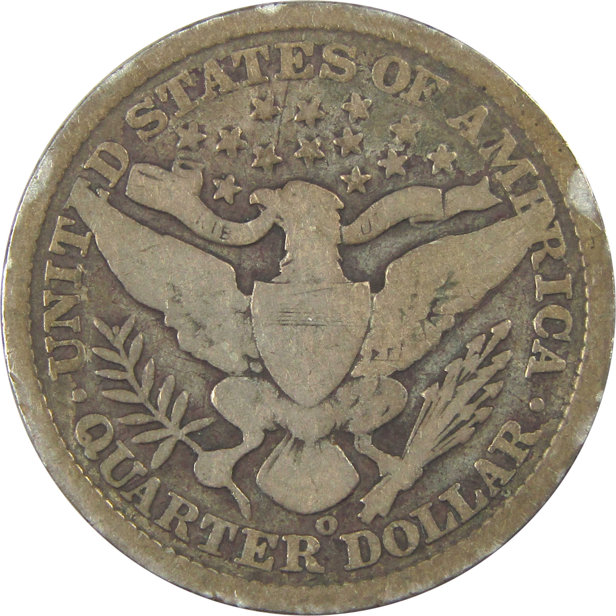 1896 O Barber Quarter G Good Silver 25c Coin SKU:I21861