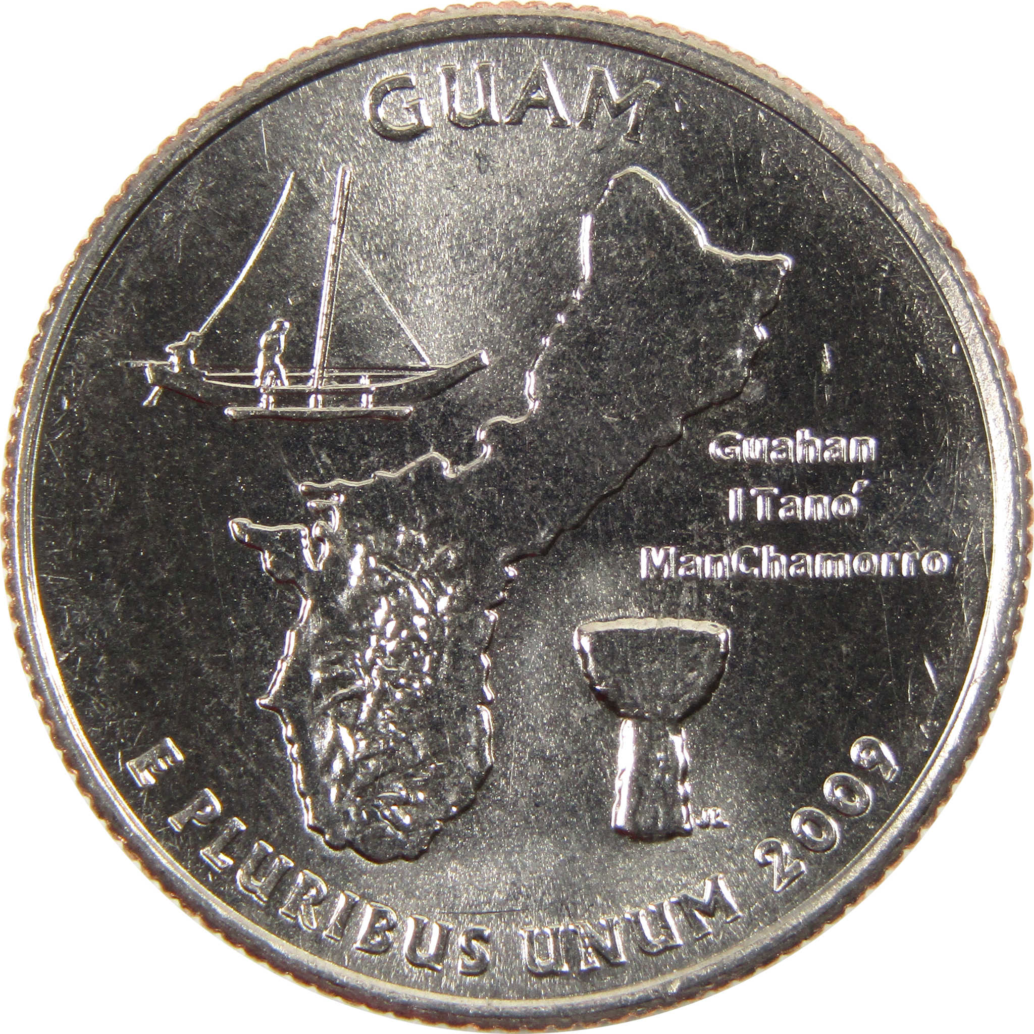 2009 D Guam DC & US Territories Quarter BU Uncirculated Clad 25c Coin