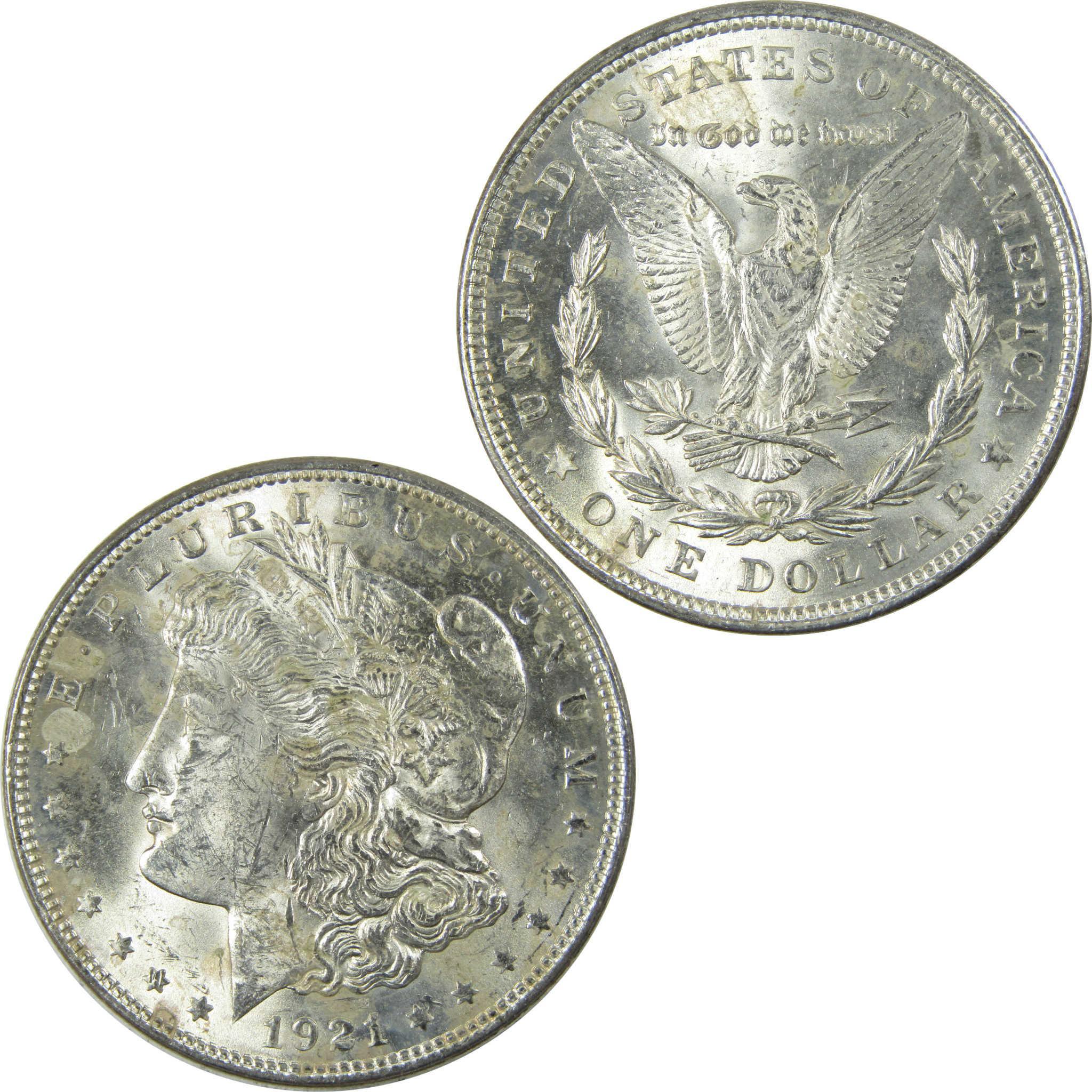 1921 Morgan Silver Dollar Uncirculated Mint State $1 Coin SKU:I25370 - Morgan coin - Morgan silver dollar - Morgan silver dollar for sale - Profile Coins & Collectibles
