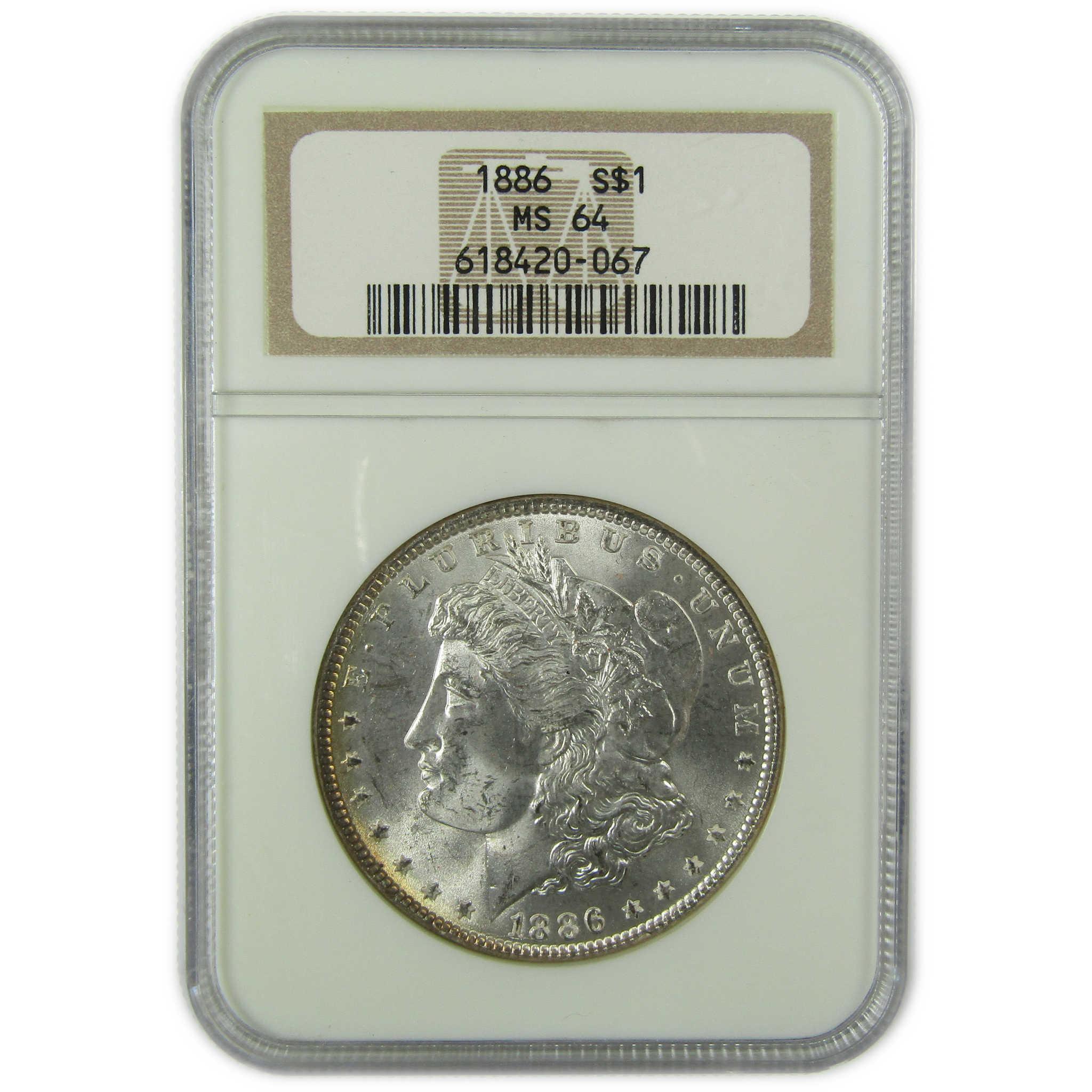 1886 Morgan Silver Dollar MS 64 NGC Uncirculated $1 Coin SKU:CP403 - Morgan coin - Morgan silver dollar - Morgan silver dollar for sale - Profile Coins & Collectibles