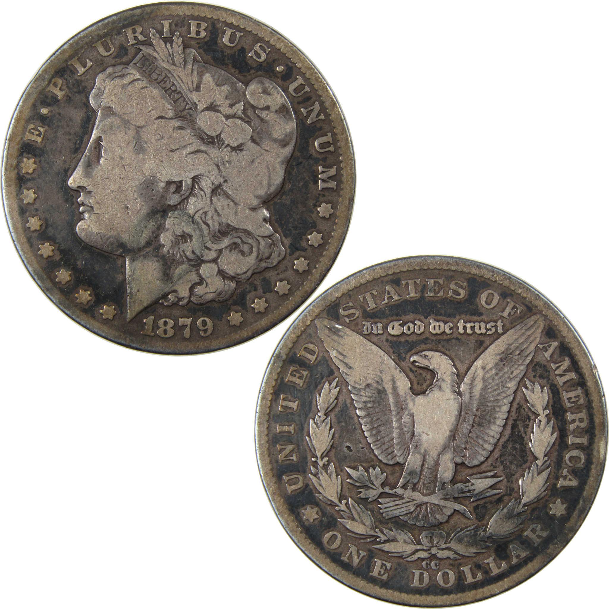 1879 CC Capped Die Morgan Dollar Very Good / Fine Silver SKU:I23907 - Morgan coin - Morgan silver dollar - Morgan silver dollar for sale - Profile Coins & Collectibles