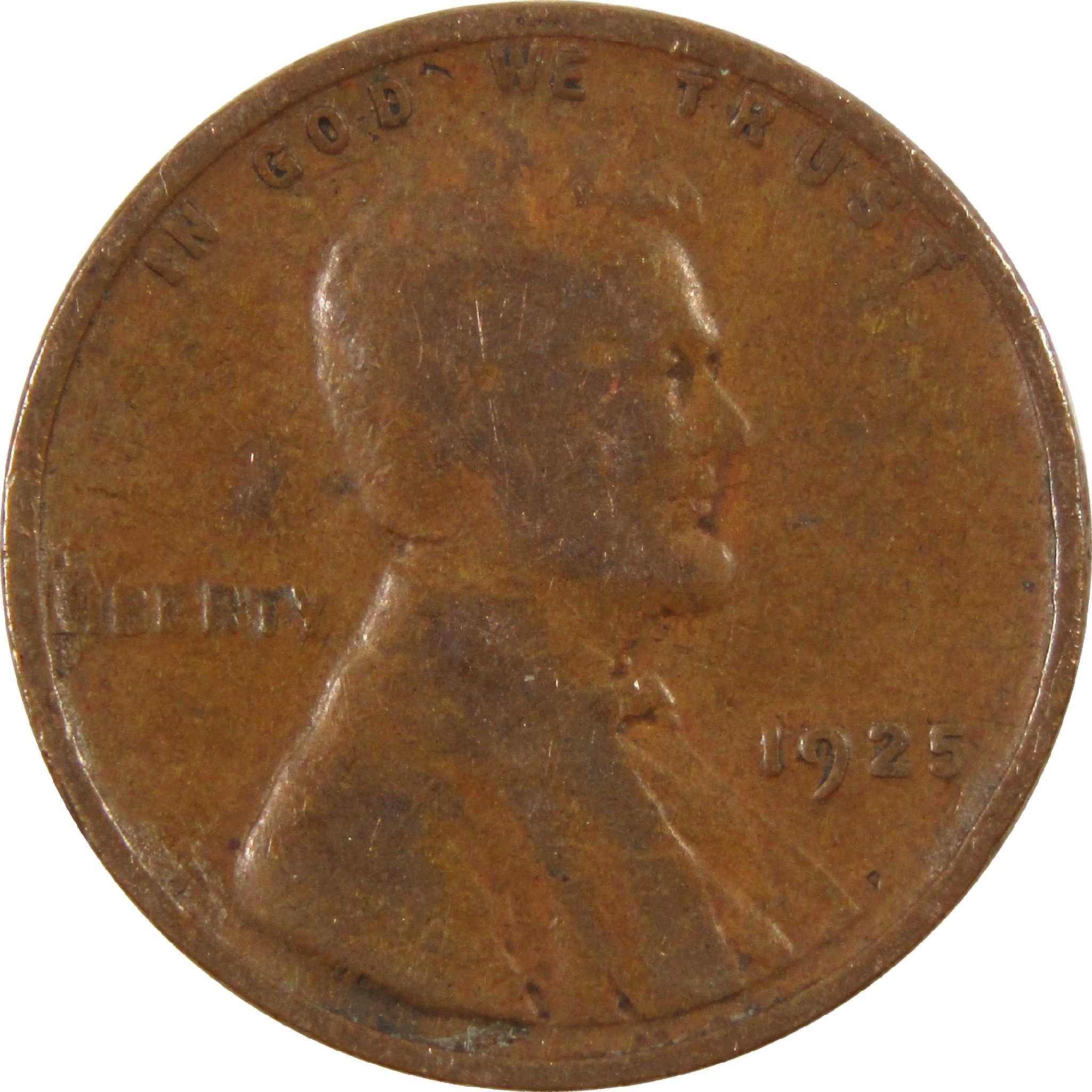1925 Lincoln Wheat Cent G Good Penny 1c Coin