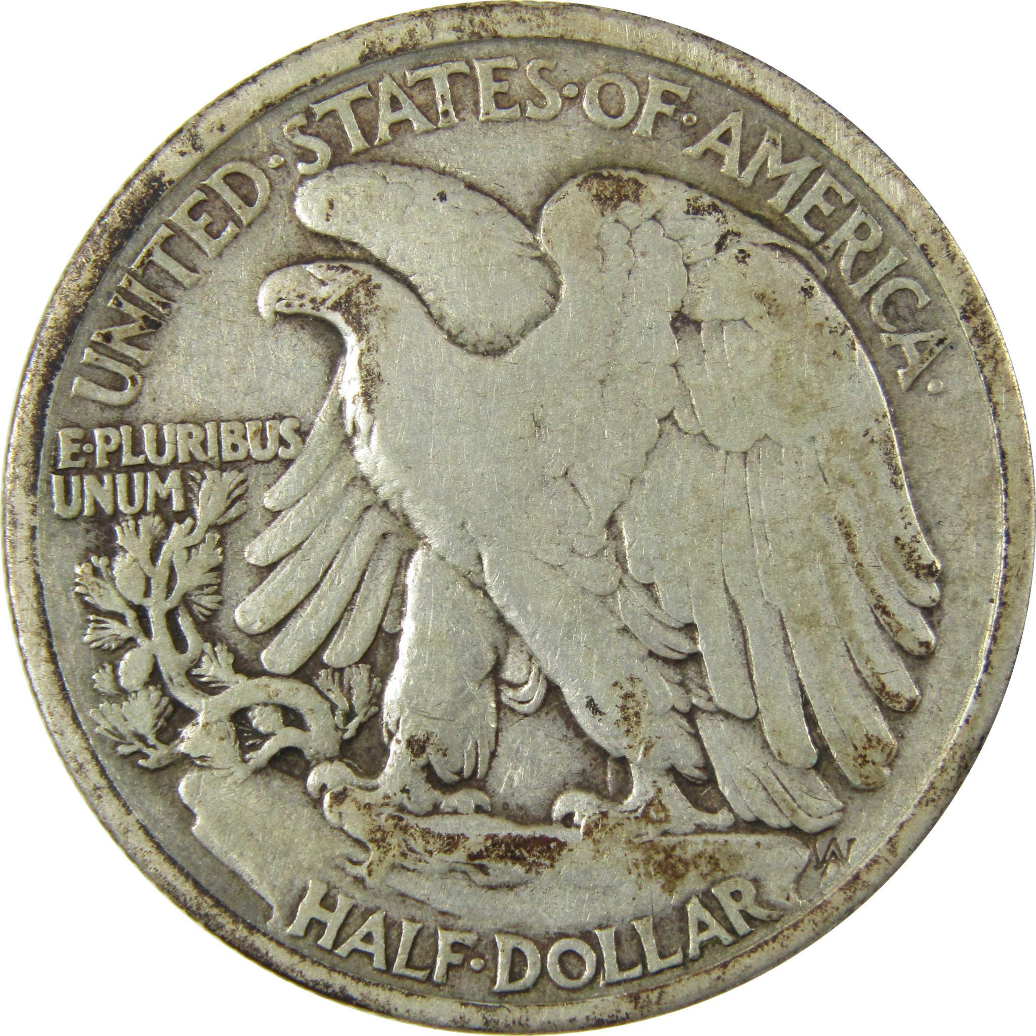 1917 D Obverse Liberty Walking Silver 50c VG Very Good SKU:CP1468