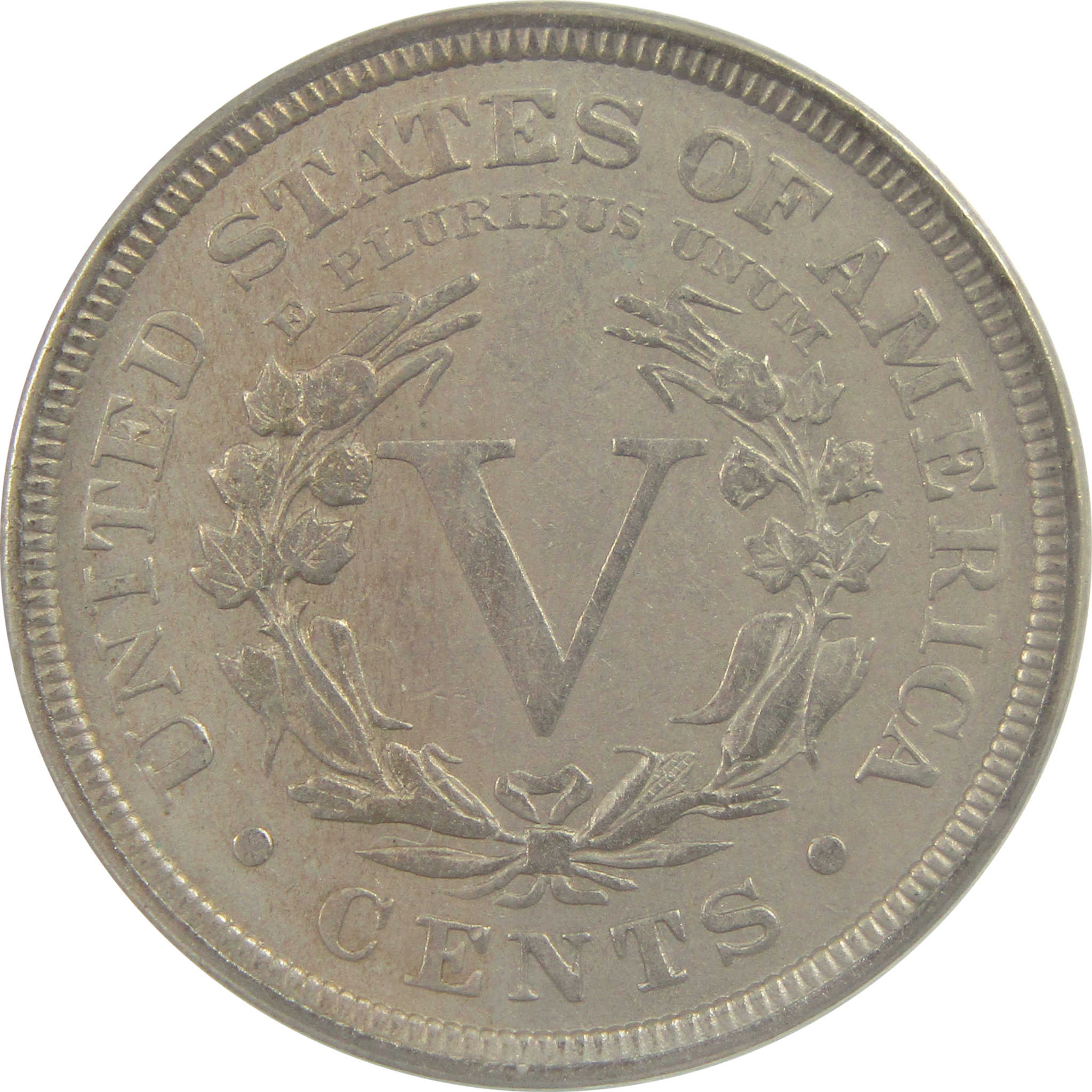 1883 With Cents Liberty Head V Nickel AU 50 Details ANACS SKU:I22317