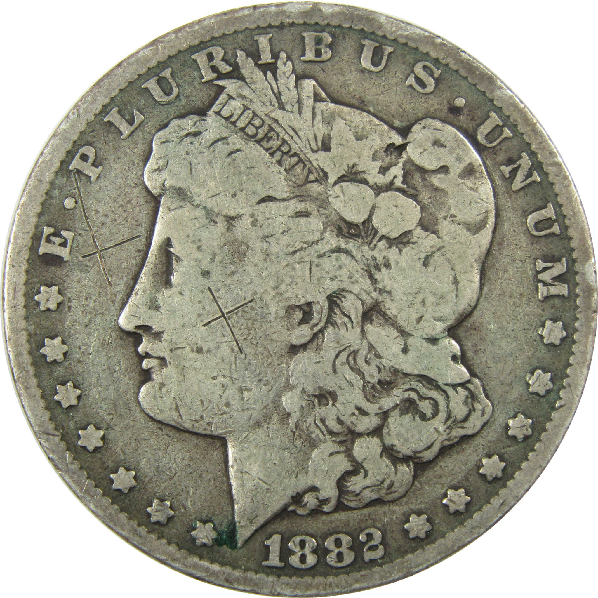 1882 CC Morgan Silver Dollar VG Very Good Details $1 Coin SKU:CP1364 - Morgan coin - Morgan silver dollar - Morgan silver dollar for sale - Profile Coins & Collectibles