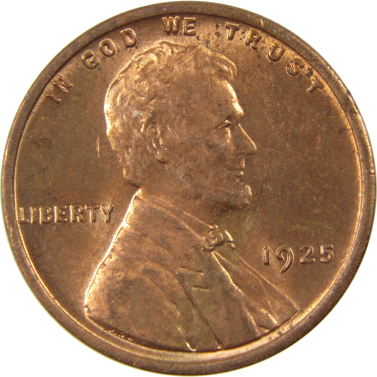 1925 Lincoln Wheat Cent Uncirculated Penny 1c Coin SKU:I28266