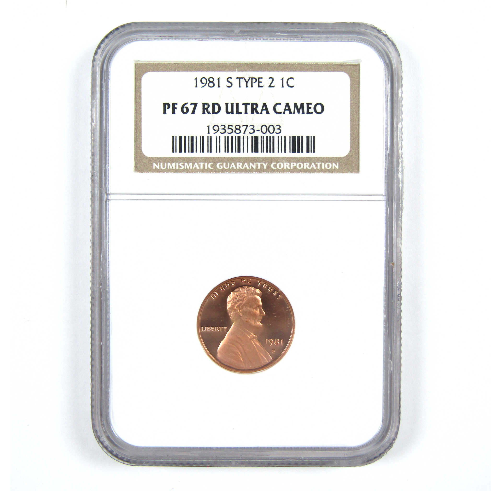 1981 S Type 2 Lincoln Memorial Cent PF 67 RDU NGC 1c Proof SKU:CPC7454