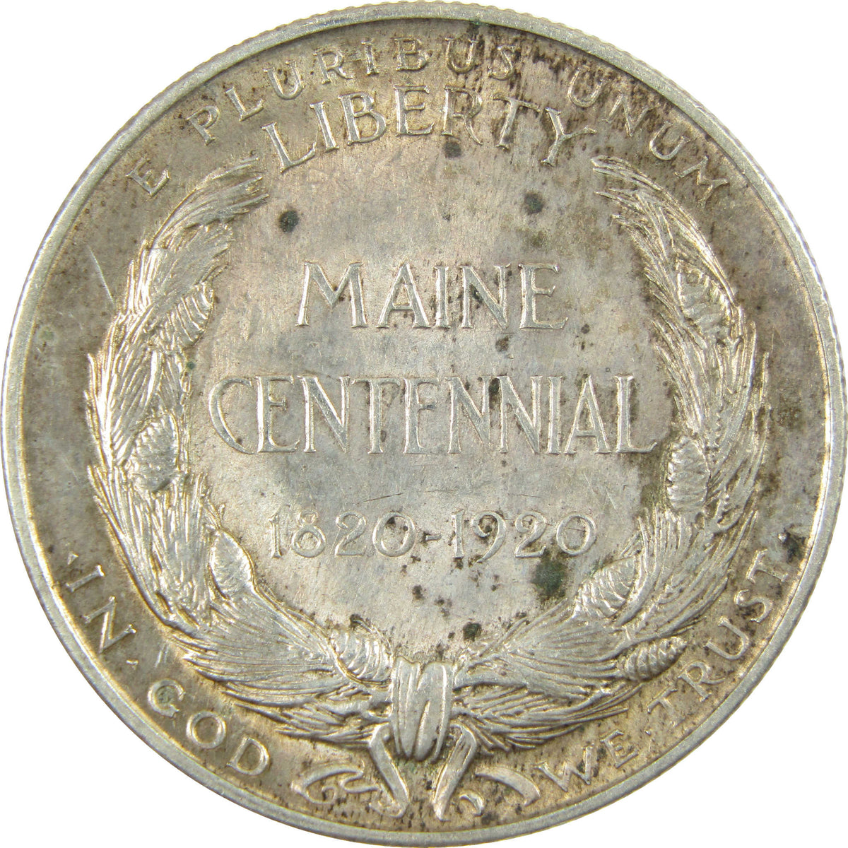 1920 Maine Centennial Commemorative Silver 50c AU Details SKU:CP1809