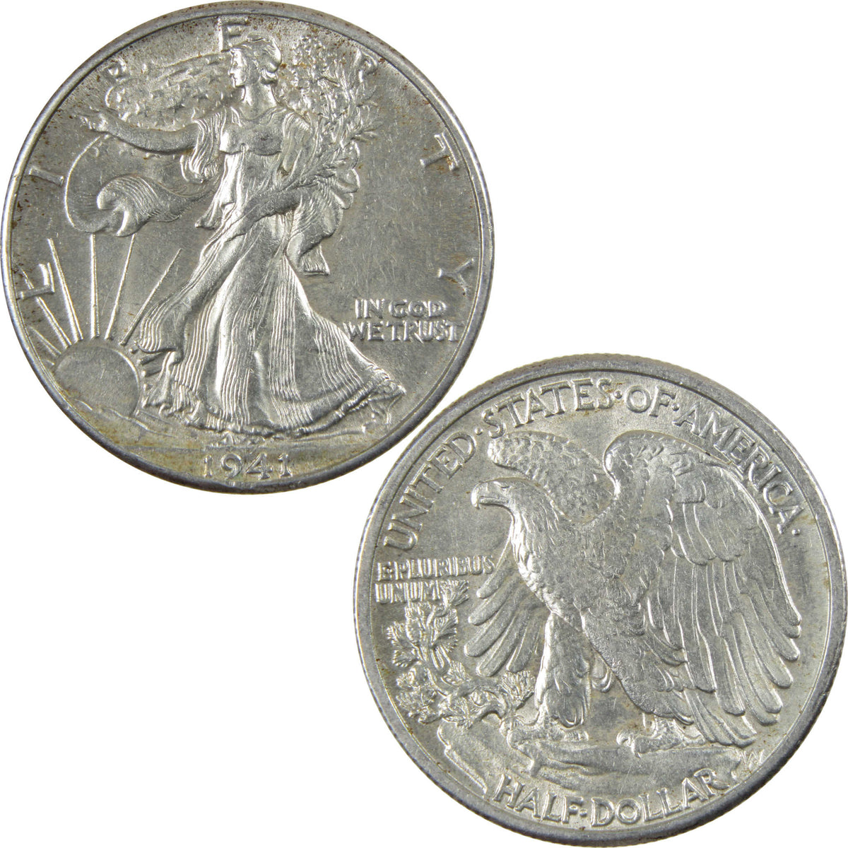 1941 Liberty Walking Silver 50c Borderline Uncirculated SKU:I28649