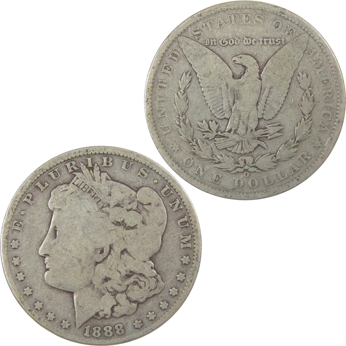 1888 O Hot Lips Morgan Silver Dollar VG Very Good $1 Coin SKU:I24812 - Morgan coin - Morgan silver dollar - Morgan silver dollar for sale - Profile Coins & Collectibles