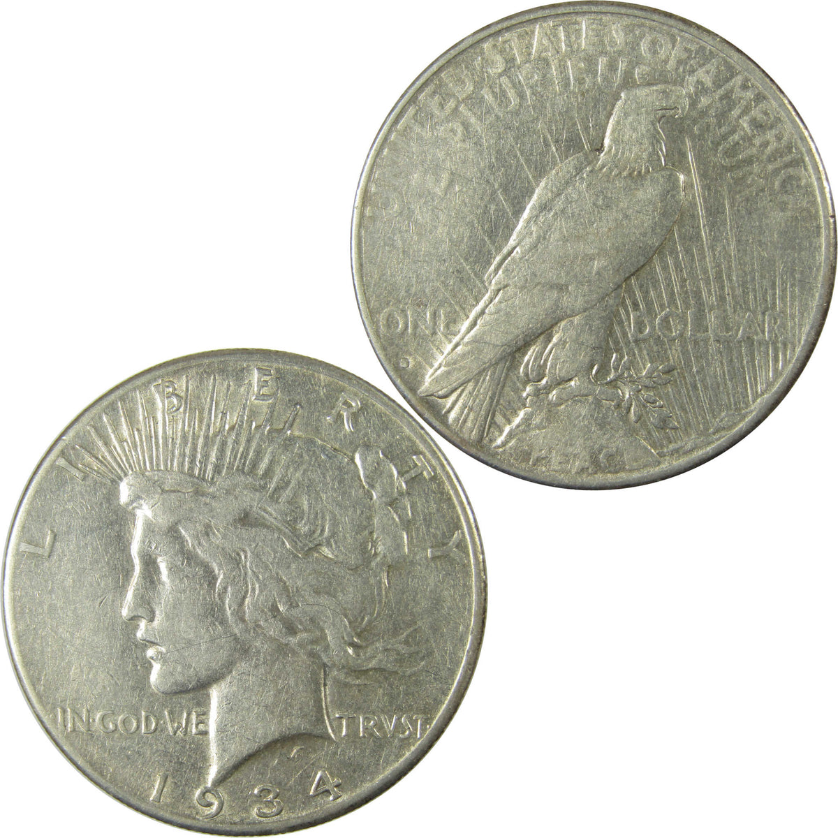 1934 S Peace Silver Dollar XF EF Extremely Fine Details SKU:I28109