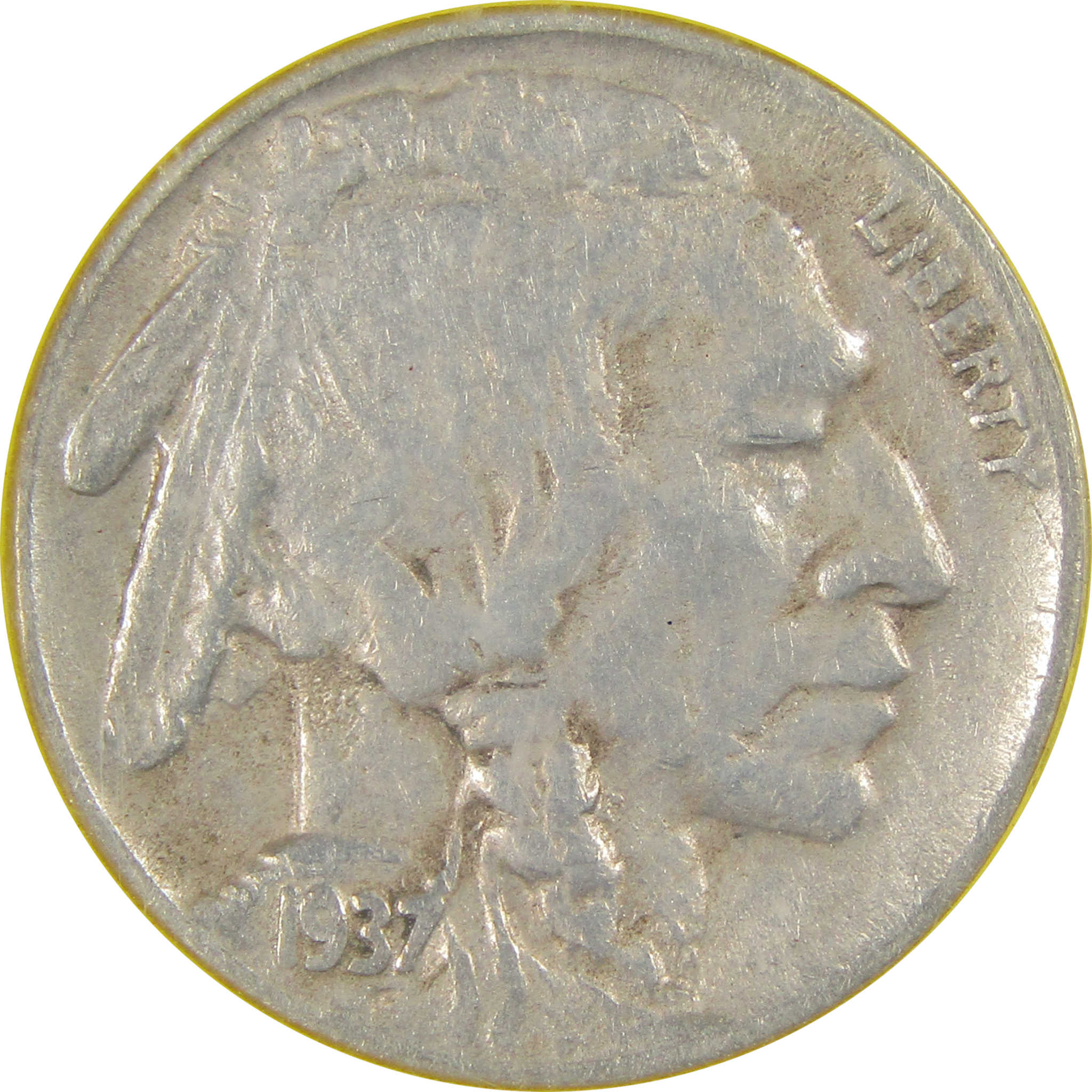1937 D 3 Legs Indian Head Buffalo Nickel VF 35 ICG 5c Coin SKU:I19609