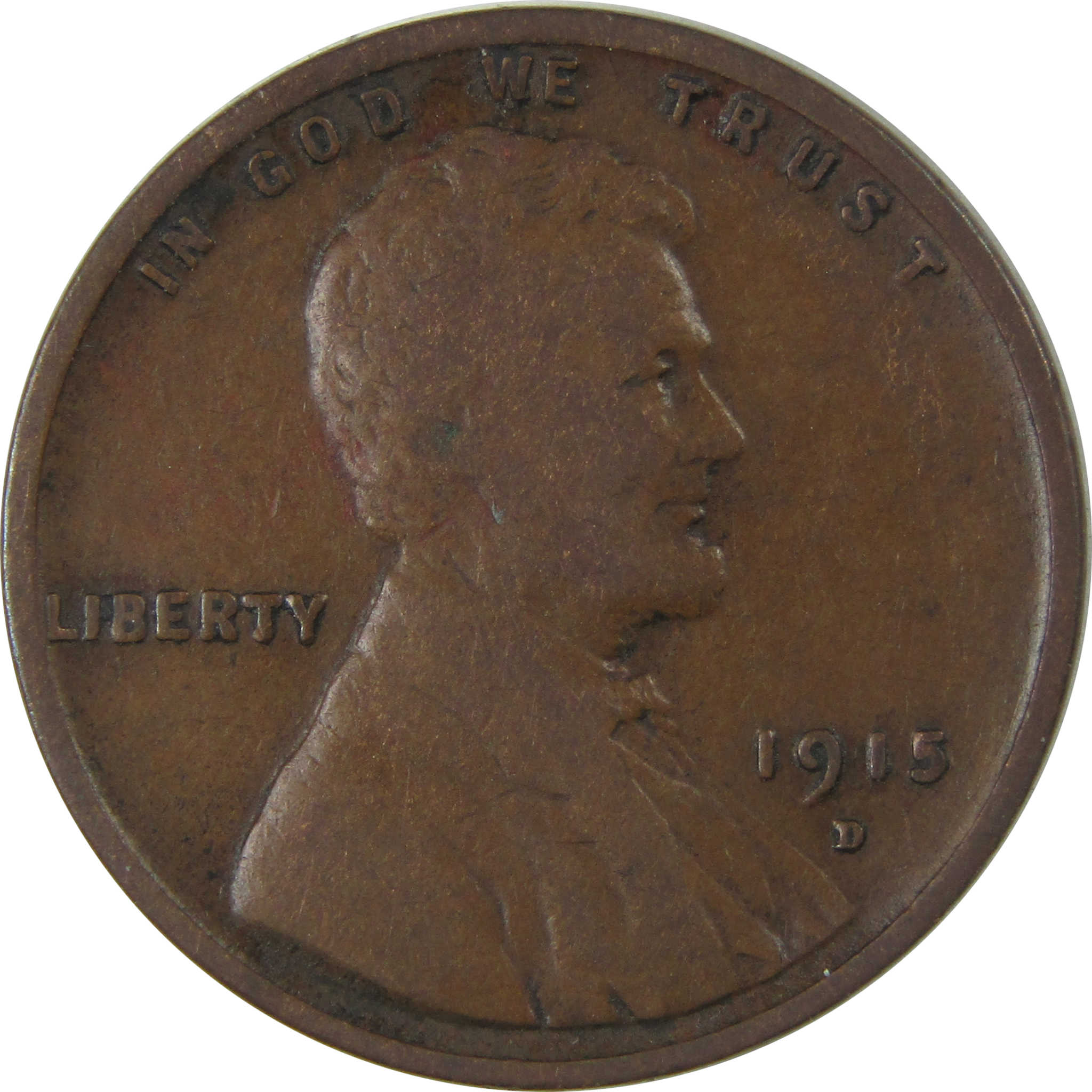 1915 D Lincoln Wheat Cent VG Very Good Penny 1c Coin SKU:I23860