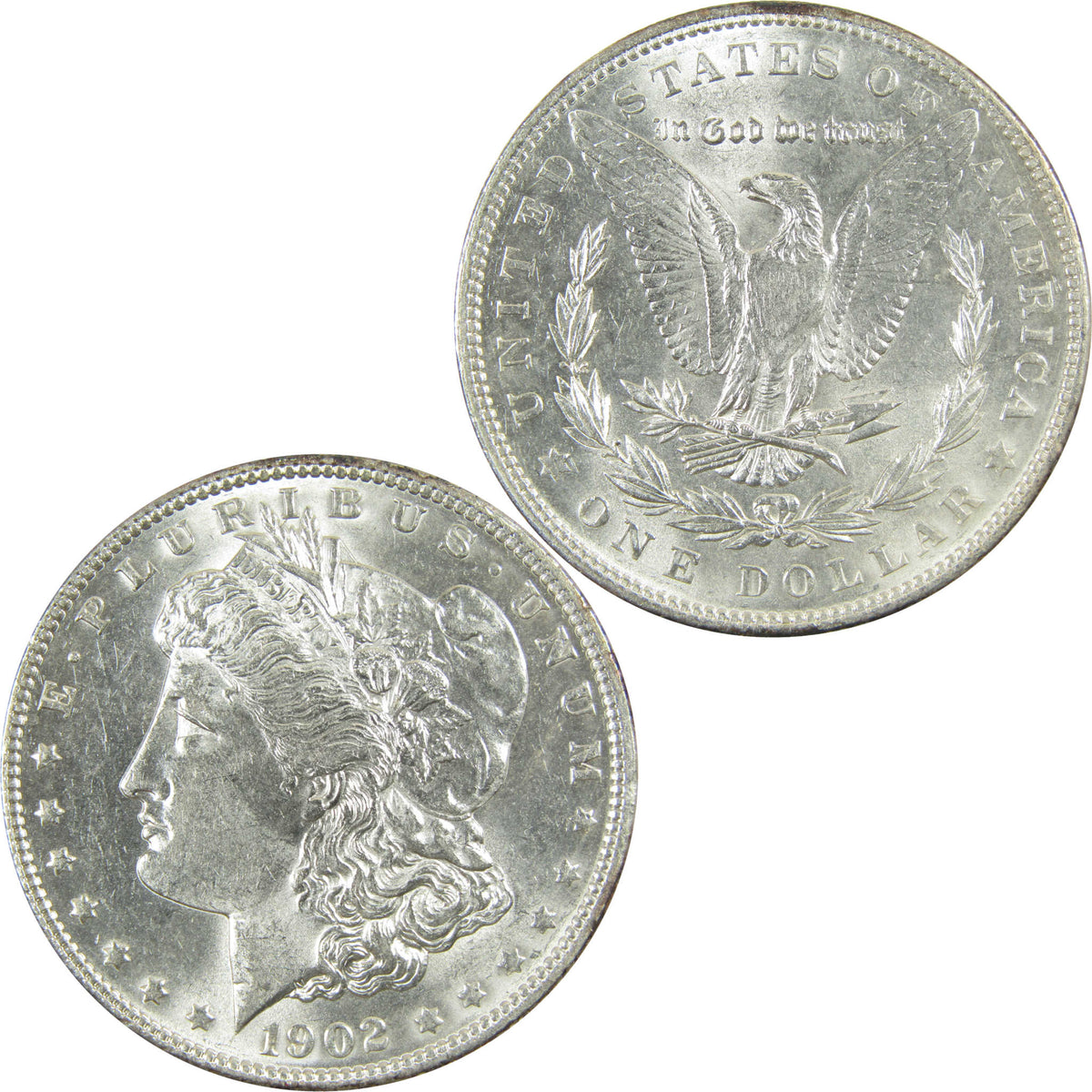 1902 Morgan Silver Dollar AU About Uncirculated $1 Coin SKU:CP1692