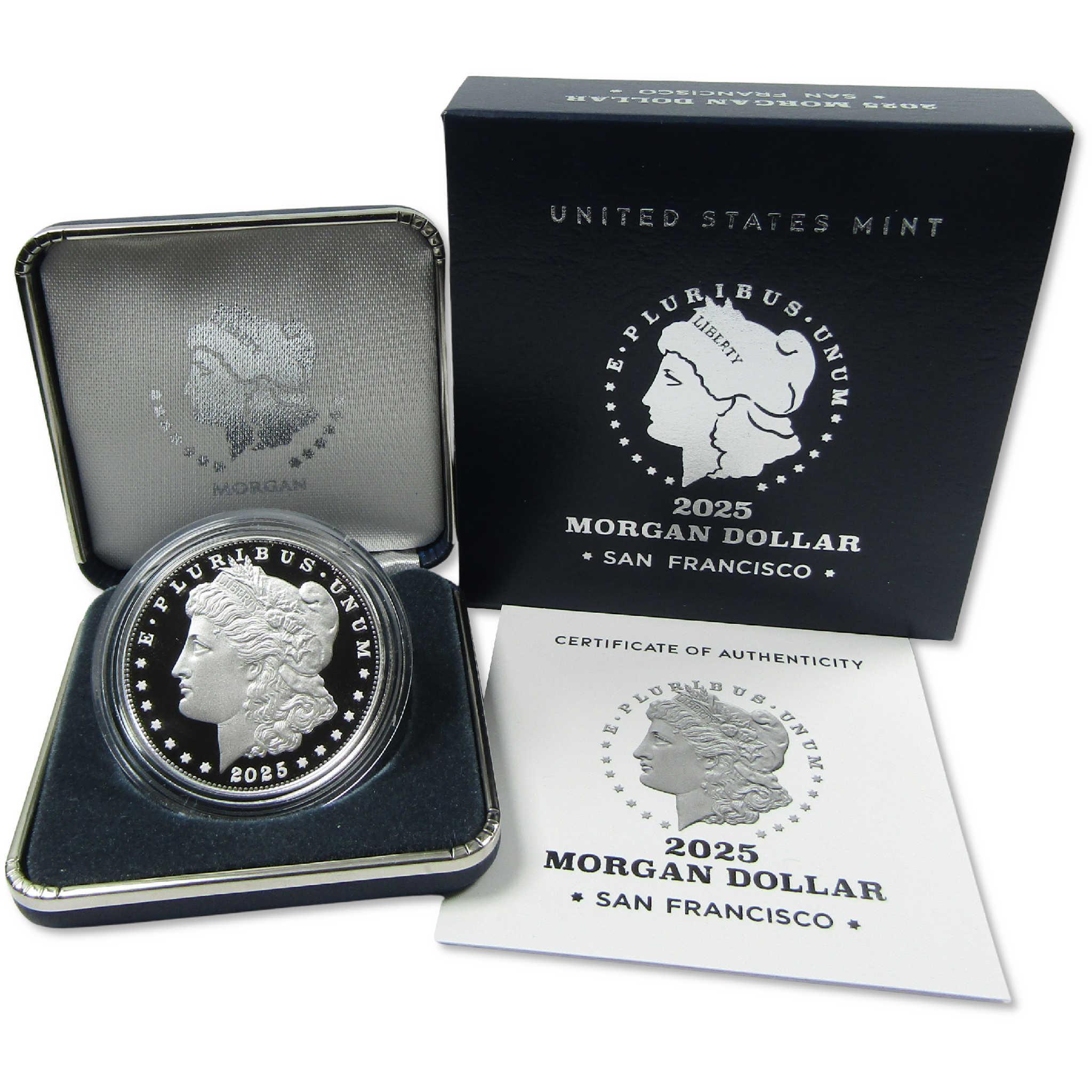 2025 S Morgan Silver Dollar Proof $1 Coin Collectible OGP COA