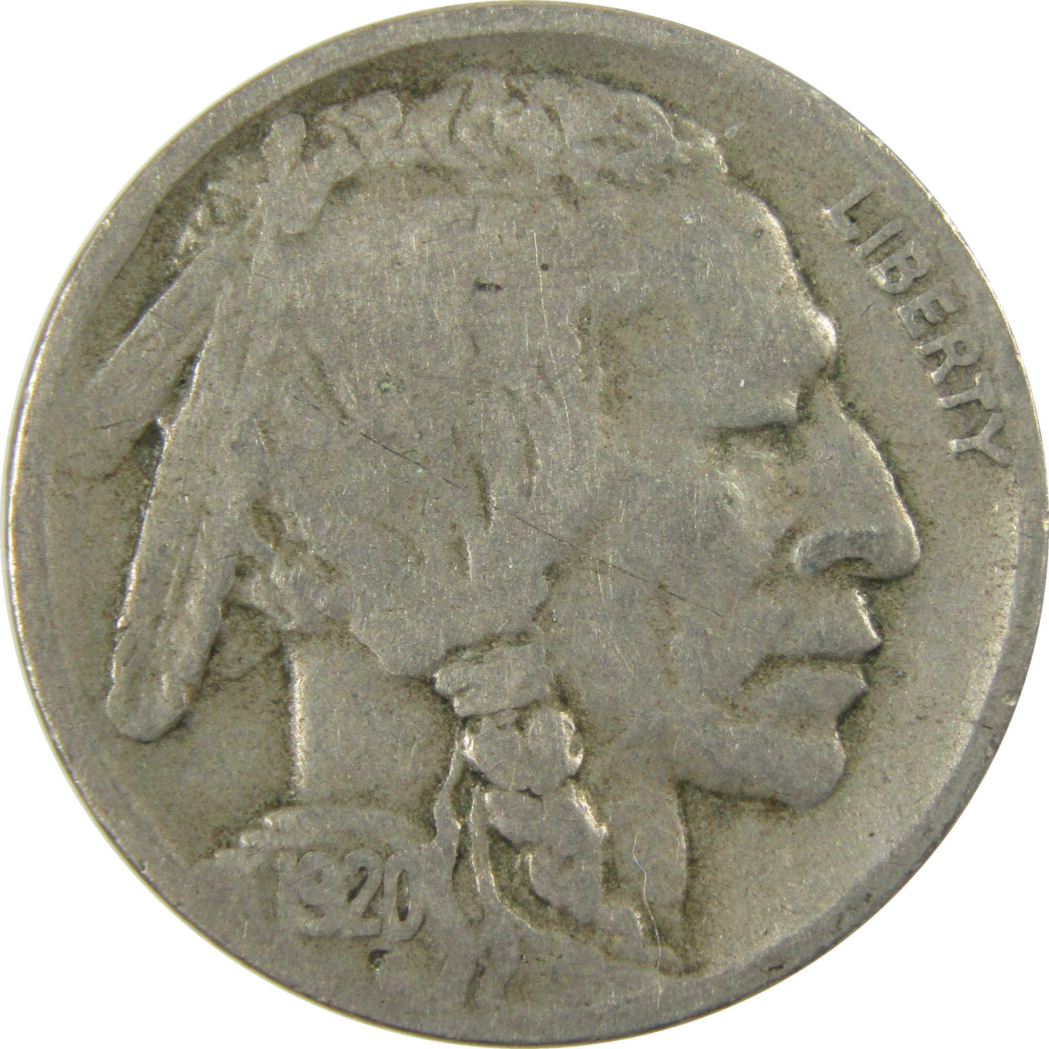 1920 D Indian Head Buffalo Nickel VG Very Good Details SKU:I28212