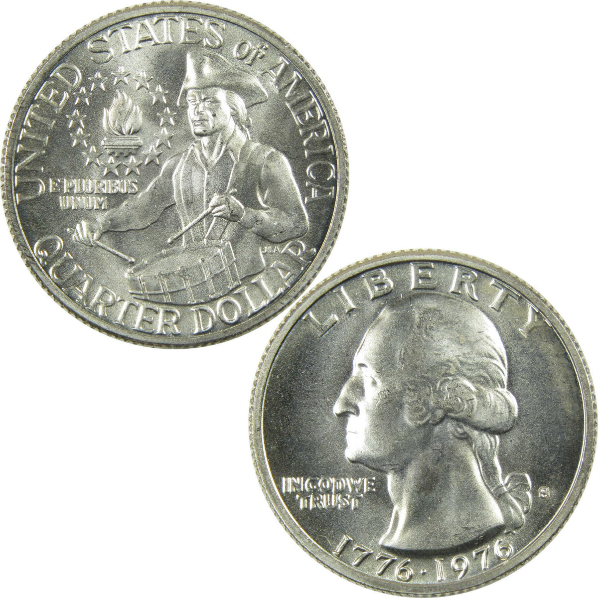 1976 S Washington Bicentennial Silver Quarter Uncirculated 25c Coin
