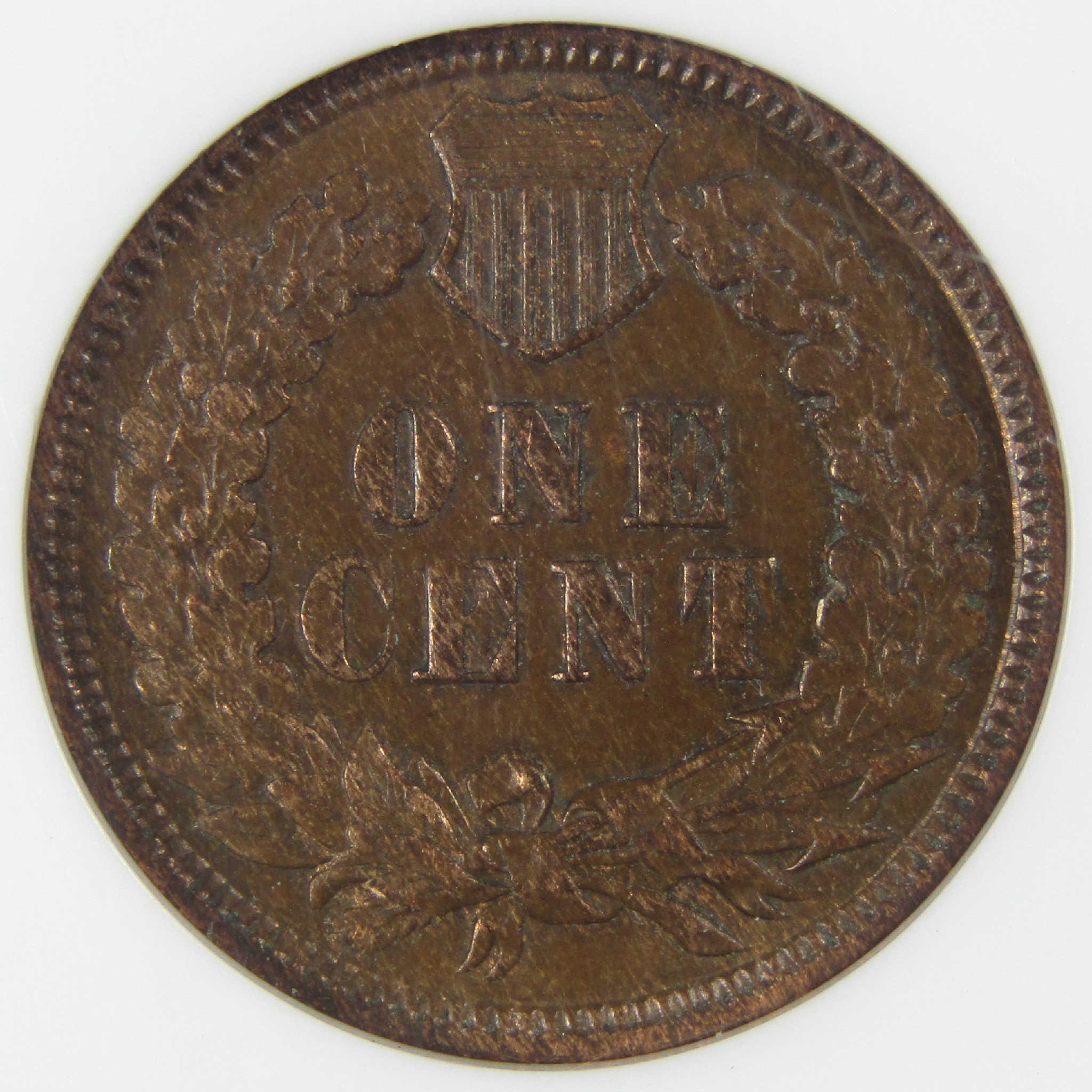 1872 Indian Head Cent AU 58 BN NGC Penny 1c Coin Collectible