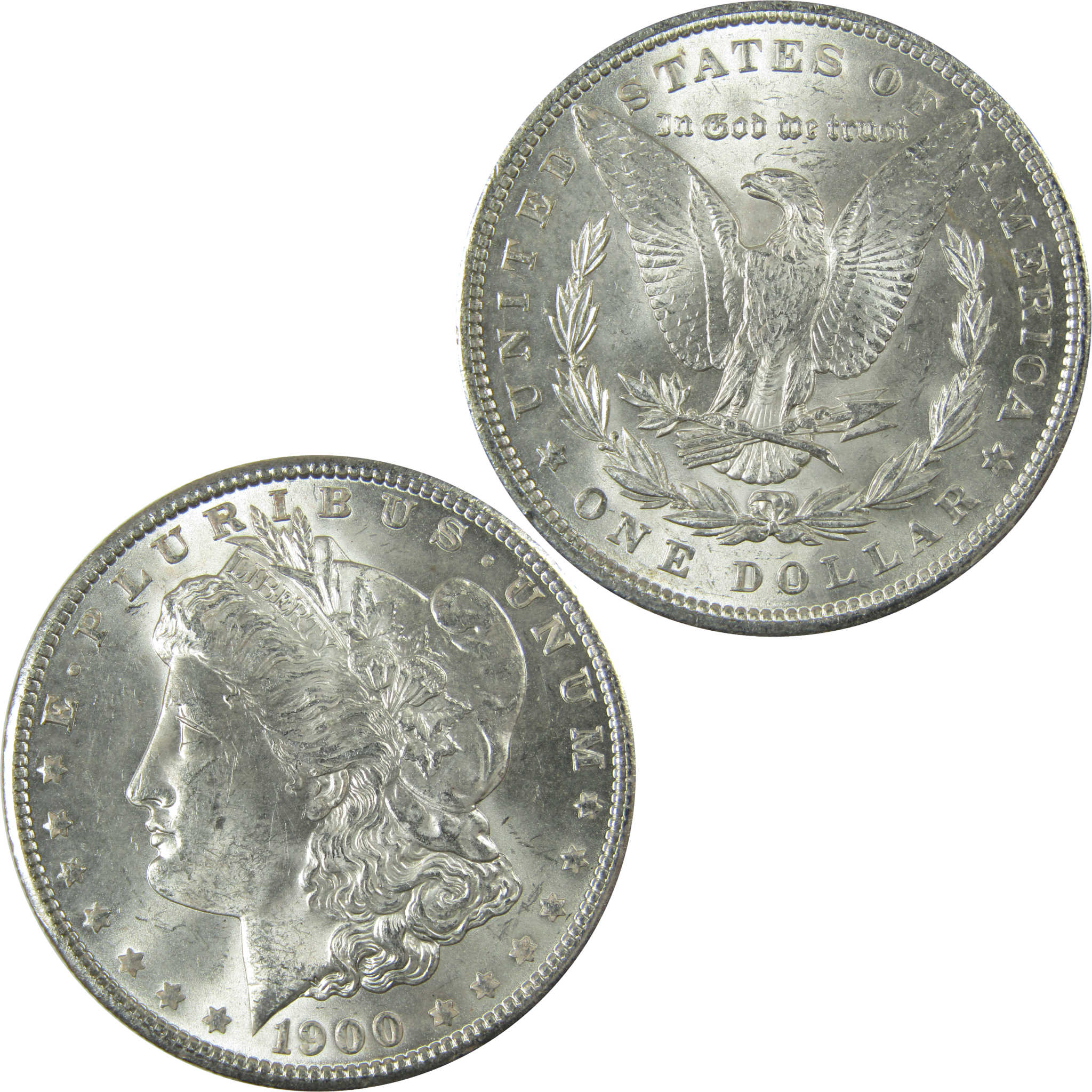 1900 Morgan Silver Dollar Uncirculated Mint State $1 Coin SKU:I27740