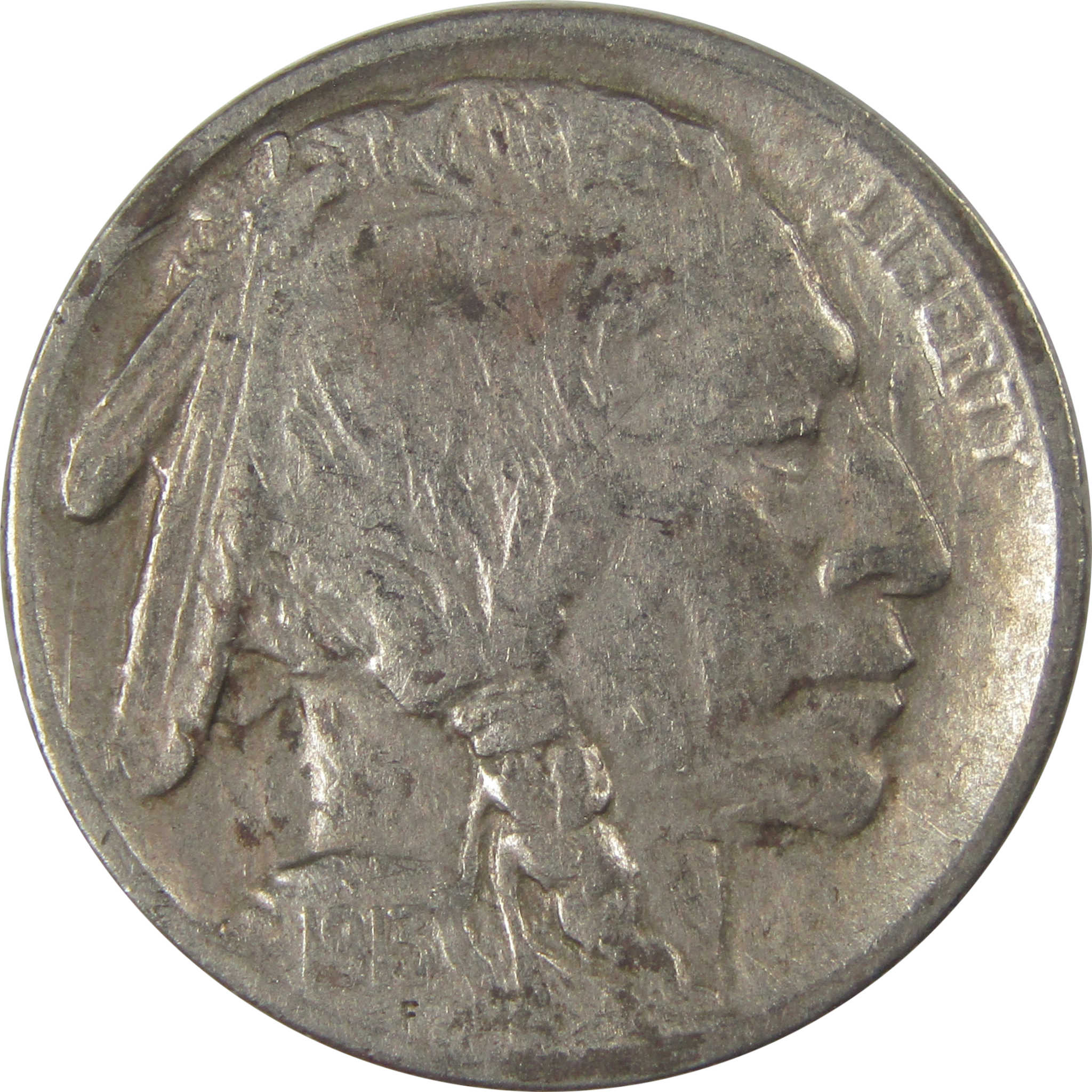 1913 S Type 1 Indian Head Buffalo Nickel F Fine Details SKU:I22891