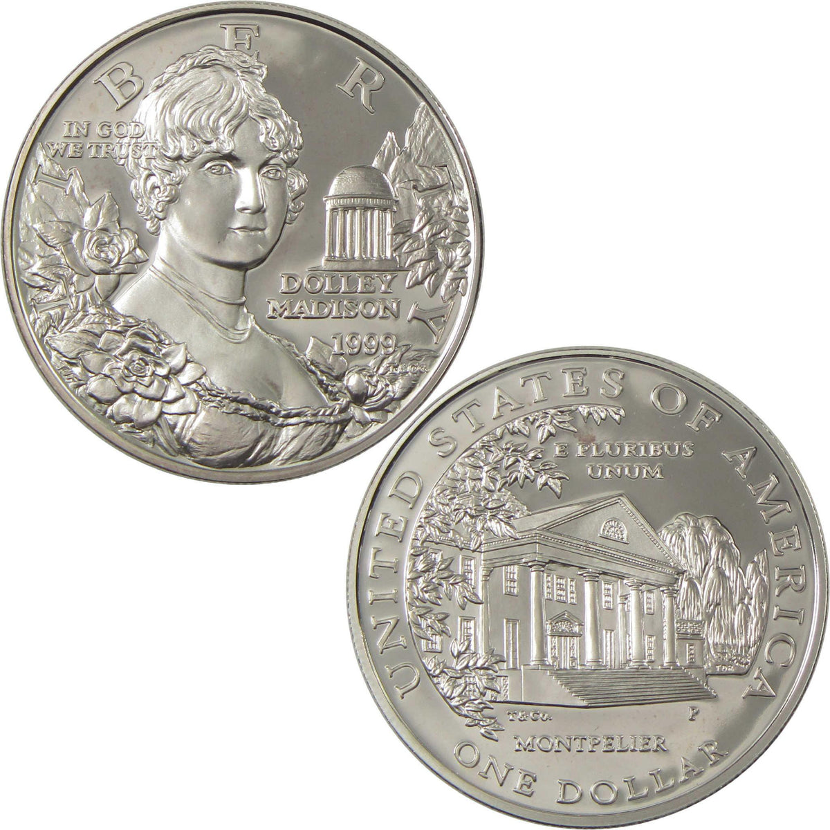 1999 P Dolley Madison Commemorative Silver Dollar Proof $1 Coin
