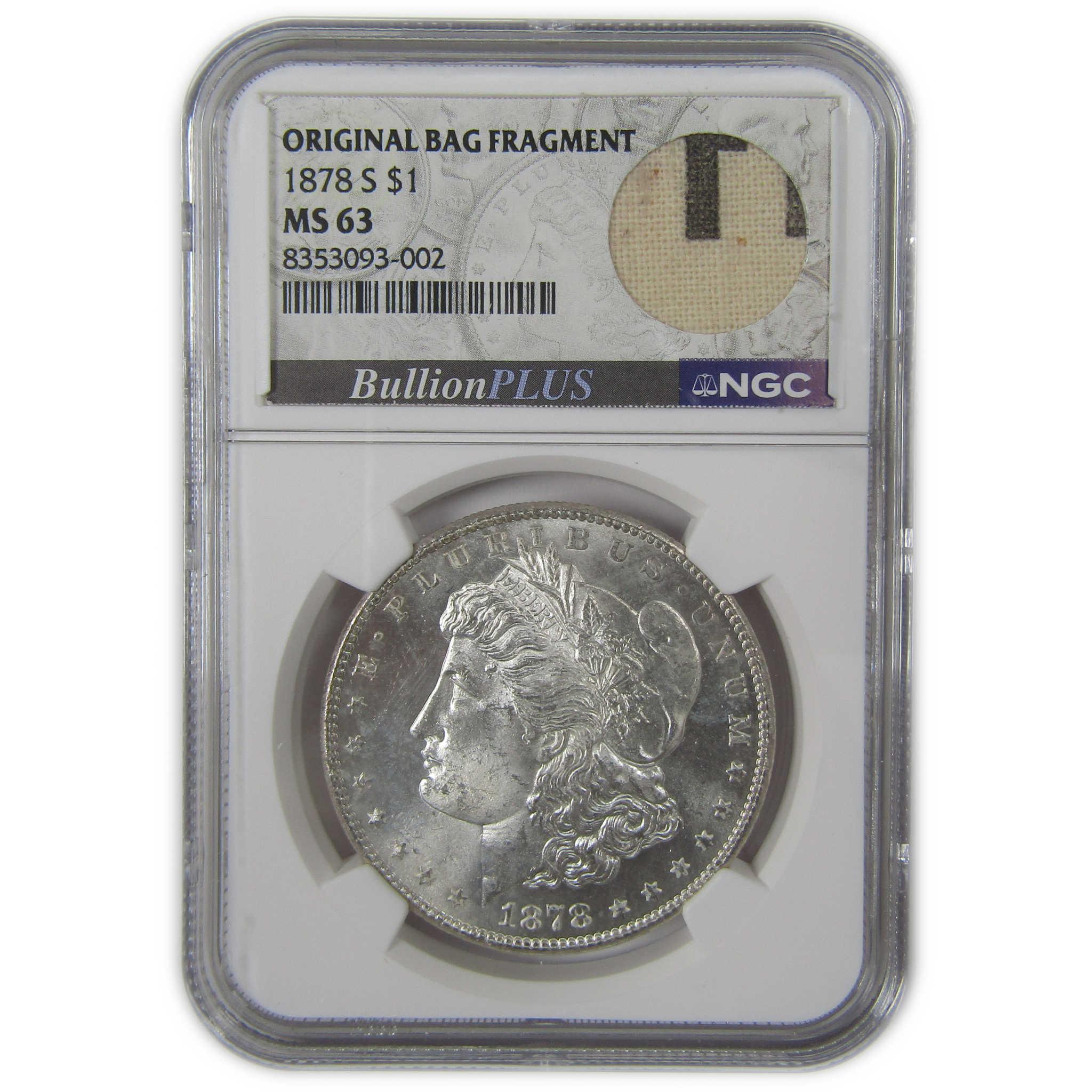 1878 S Morgan Dollar MS 63 NGC Silver Original Bag Fragment SKU:I23688 - Morgan coin - Morgan silver dollar - Morgan silver dollar for sale - Profile Coins & Collectibles