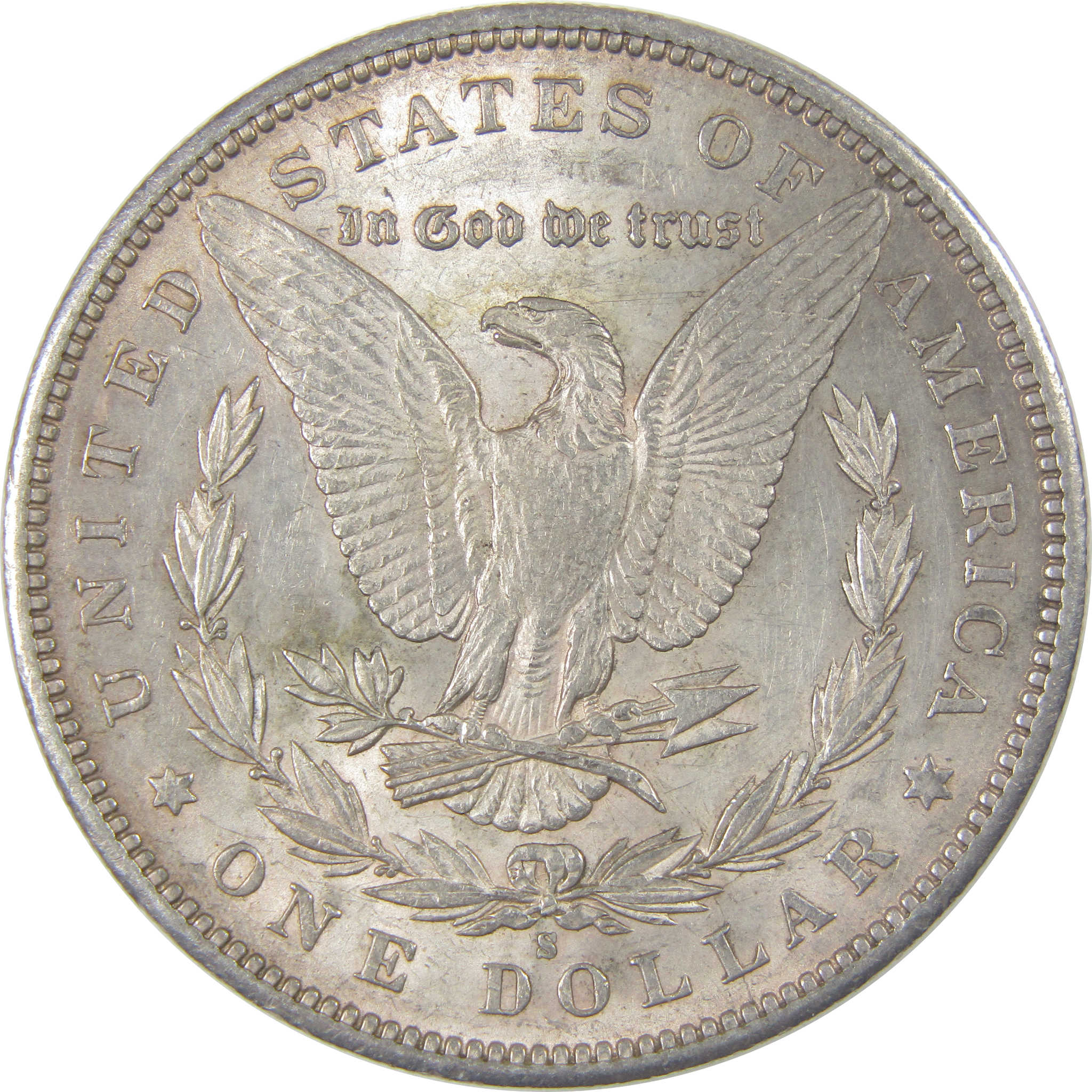 1897 S Morgan Dollar AU About Uncirculated Details Silver SKU:I23845 - Morgan coin - Morgan silver dollar - Morgan silver dollar for sale - Profile Coins & Collectibles