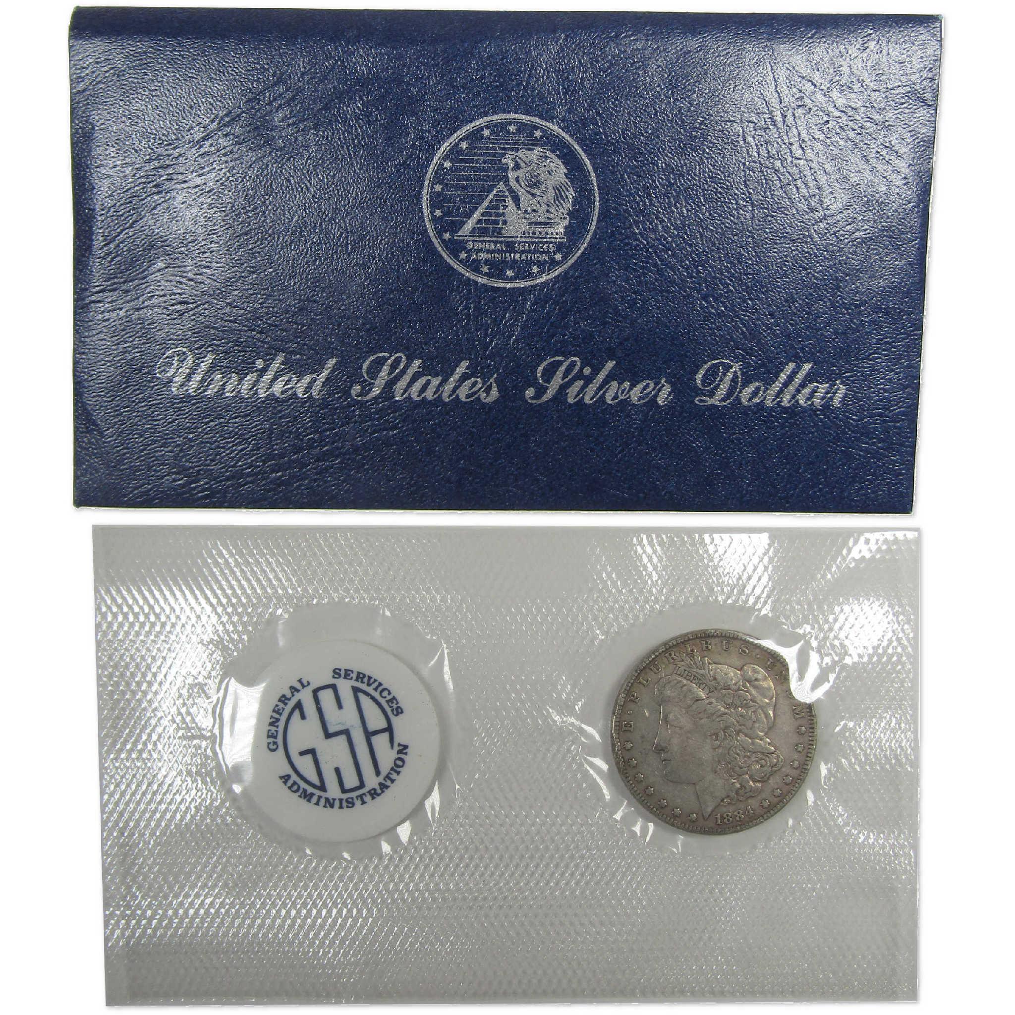 1884 GSA Morgan Dollar VF Very Fine Silver OGP Soft Pack SKU:CPC0964 - Morgan coin - Morgan silver dollar - Morgan silver dollar for sale - Profile Coins & Collectibles