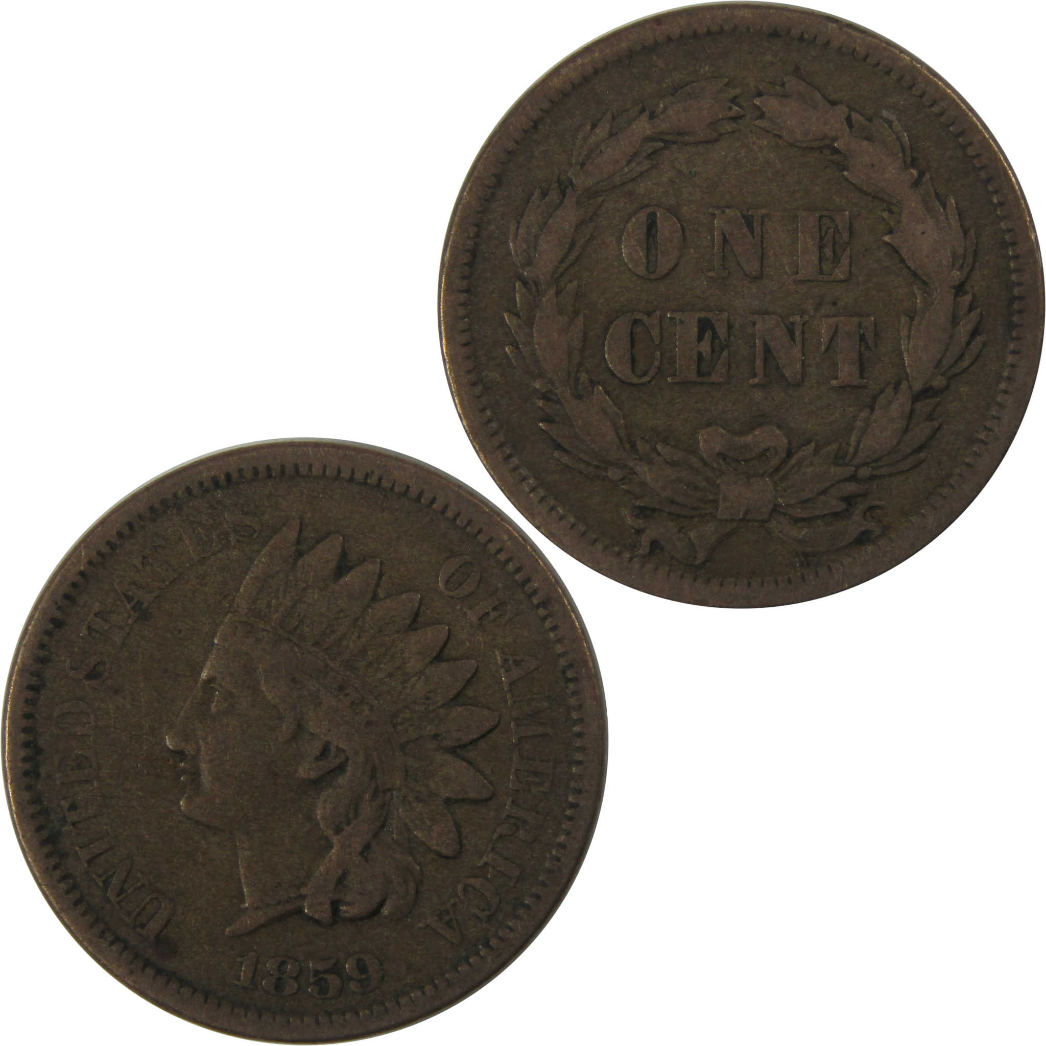 1859 Indian Head Cent VF Very Fine Details Penny 1c Coin SKU:I23427