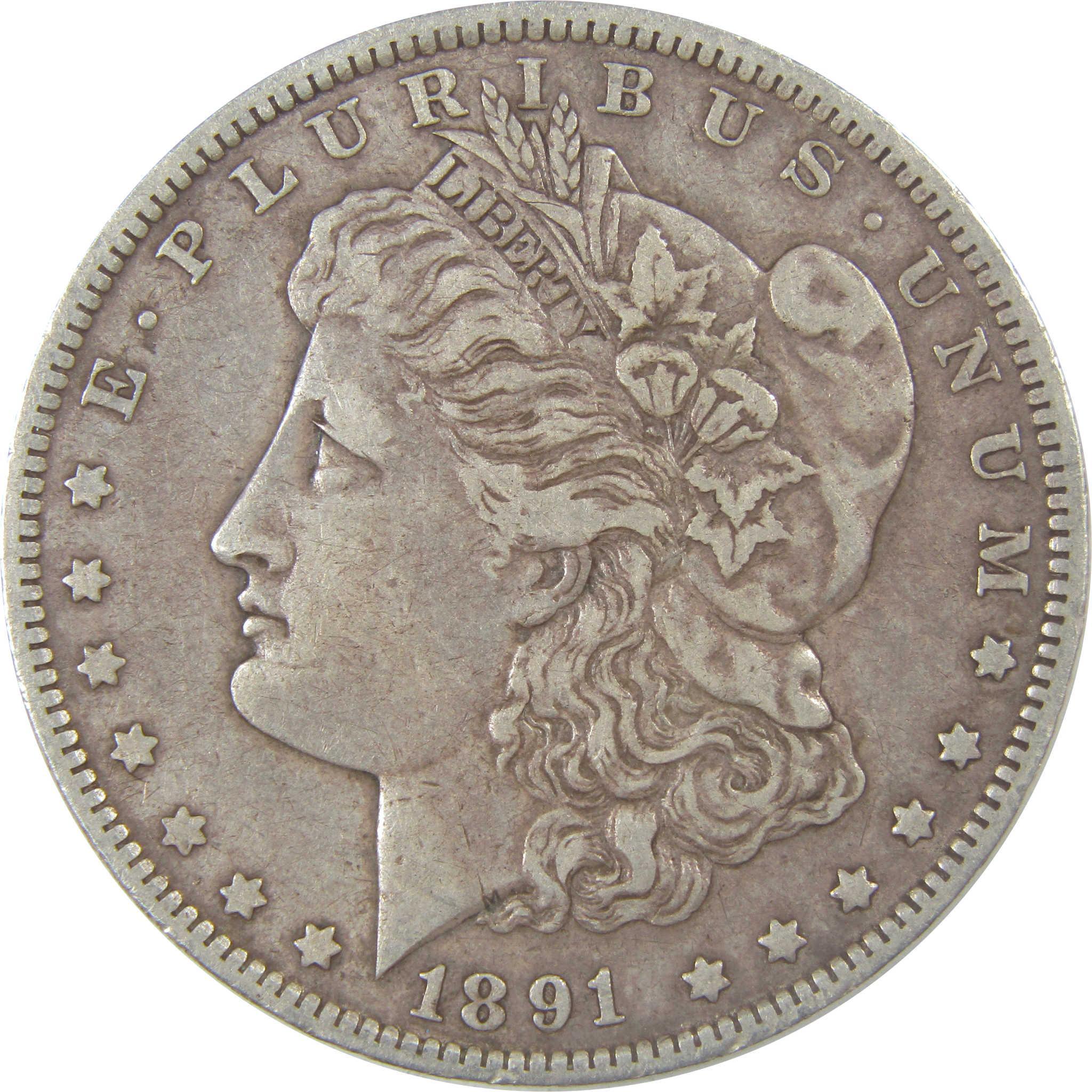 1891 O Morgan Silver Dollar VF Very Fine $1 Coin SKU:I24665 - Morgan coin - Morgan silver dollar - Morgan silver dollar for sale - Profile Coins & Collectibles