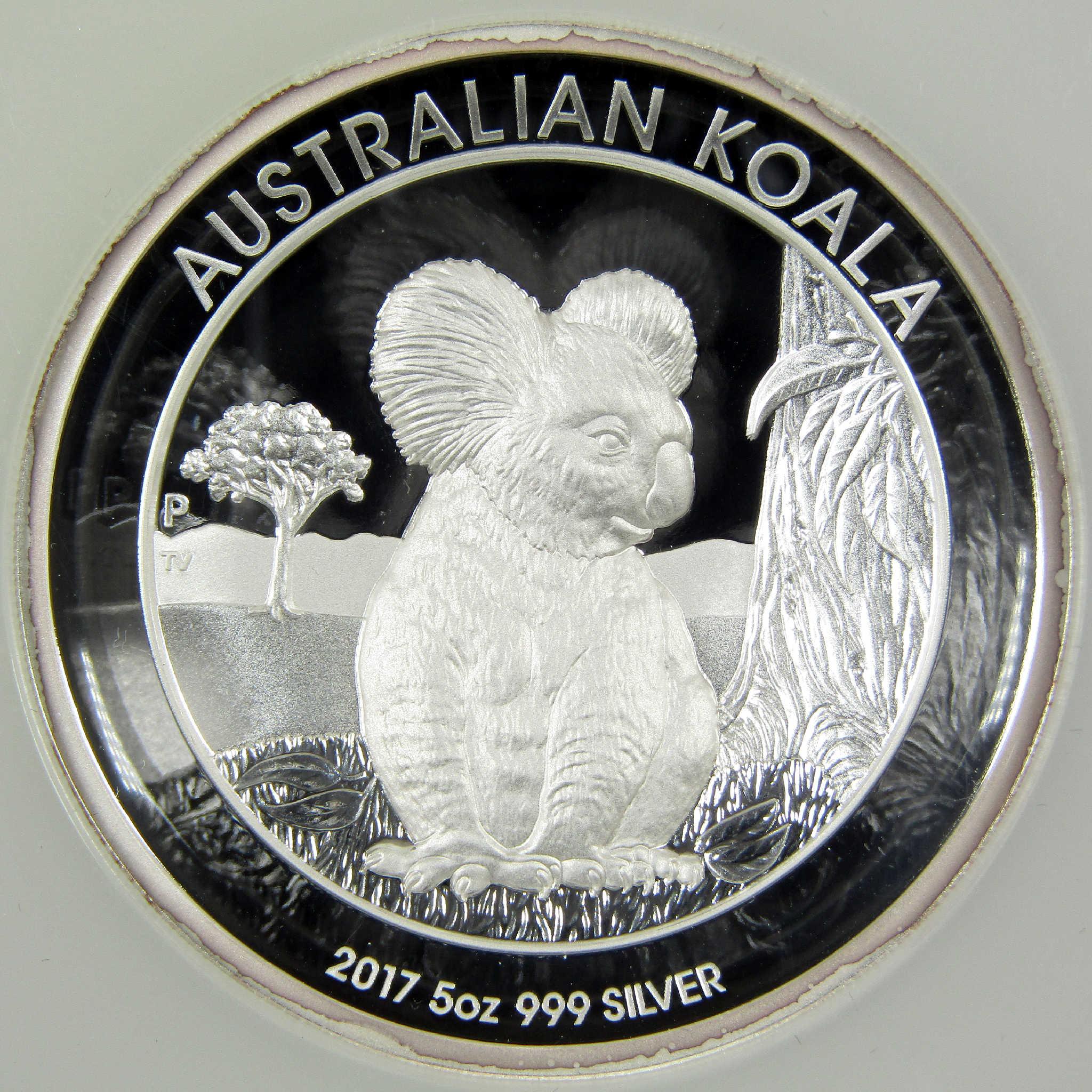 2017 Australian $8 Koala 5 oz Silver PF 70 UCAM NGC Proof SKU:CPC9663