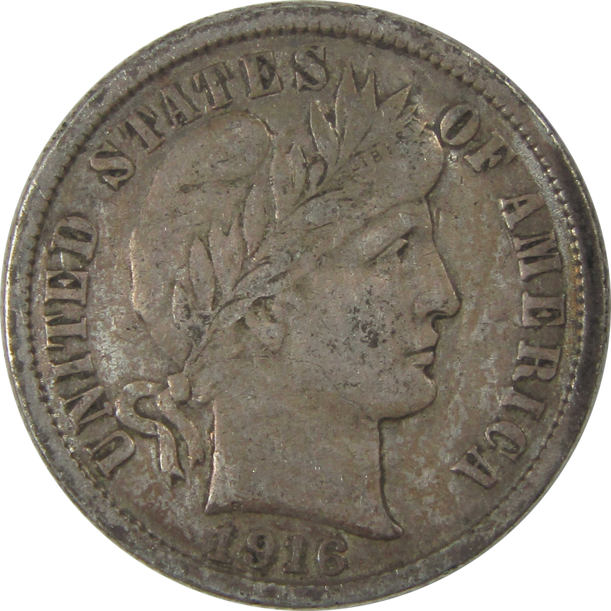 1916 S Barber Dime XF EF Extremely Fine Silver 10c Coin SKU:I21115