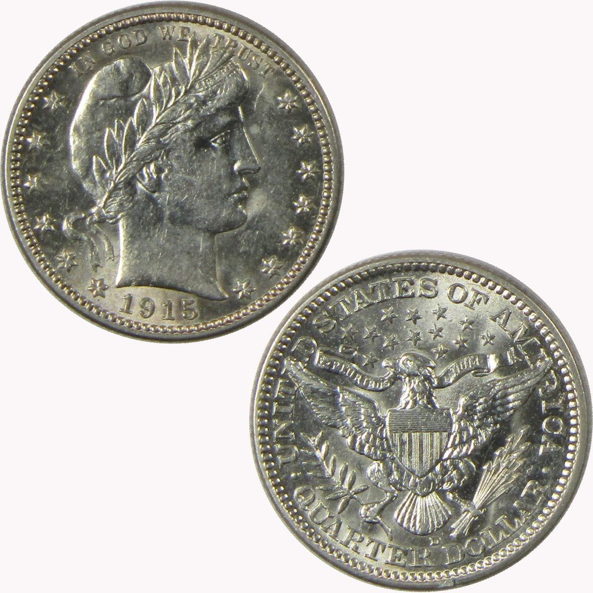 1915 D Barber Silver Quarter CH AU Choice About Uncirculated 25c Coin