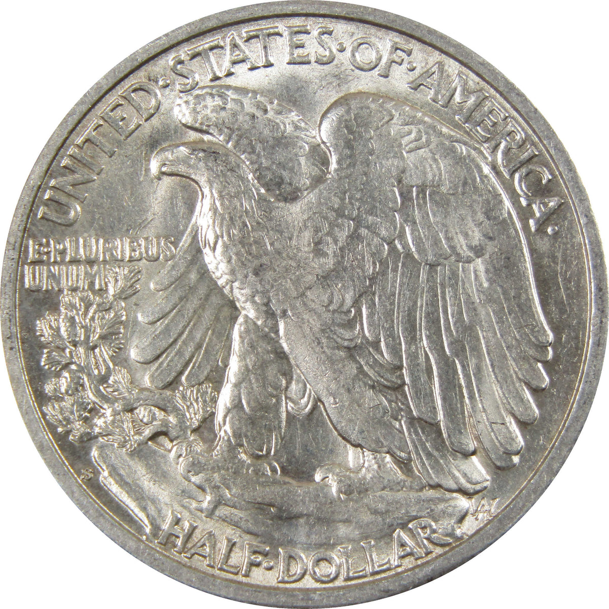 1942 S Liberty Walking Silver 50c Borderline Uncirculated SKU:I28660