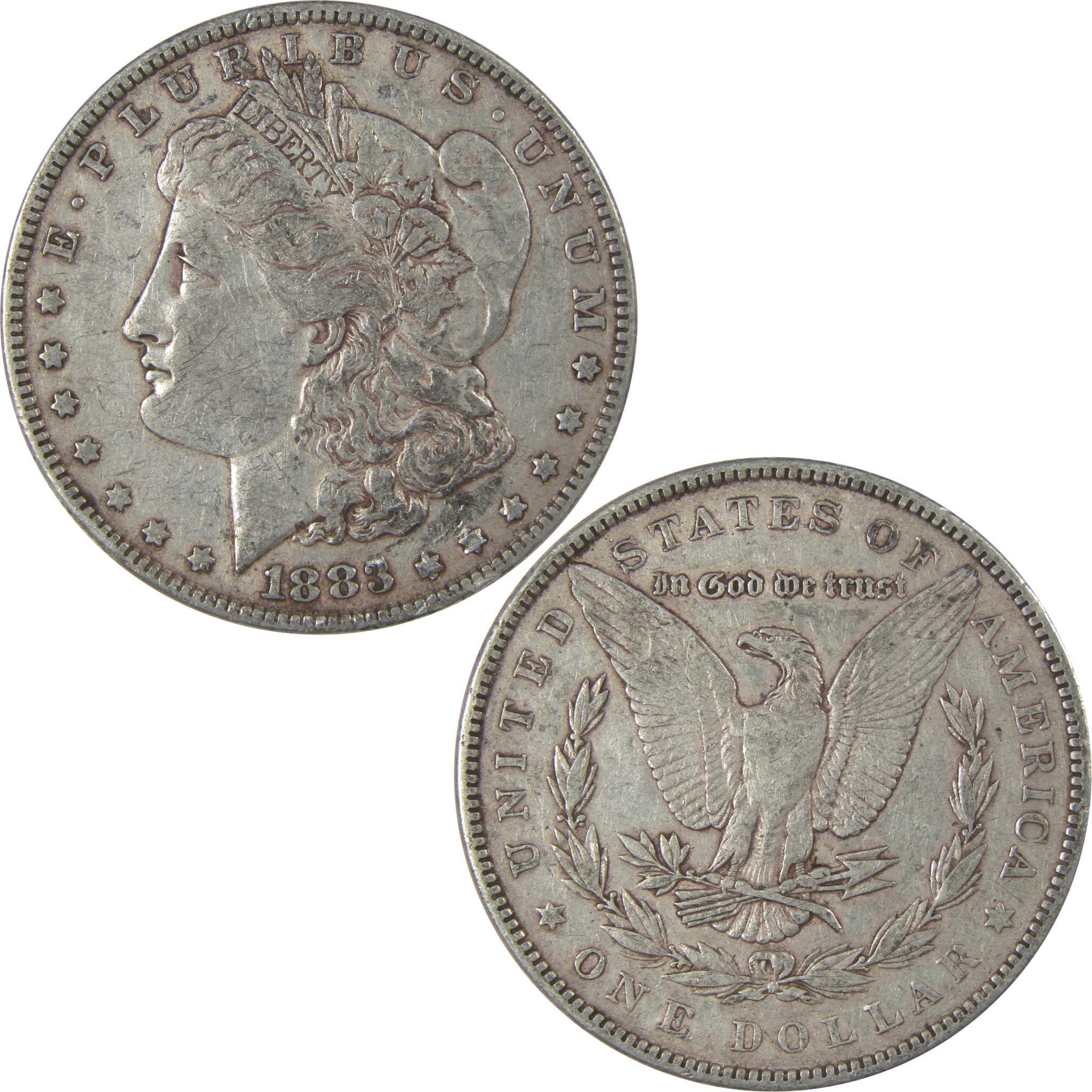 1883 Morgan Silver Dollar VF Very Fine $1 Coin SKU:I24276 - Morgan coin - Morgan silver dollar - Morgan silver dollar for sale - Profile Coins & Collectibles