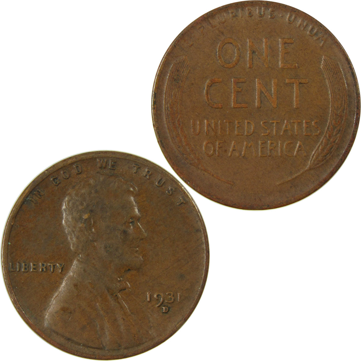 1931 D Lincoln Wheat Cent VF Very Fine Penny 1c Coin SKU:I27310